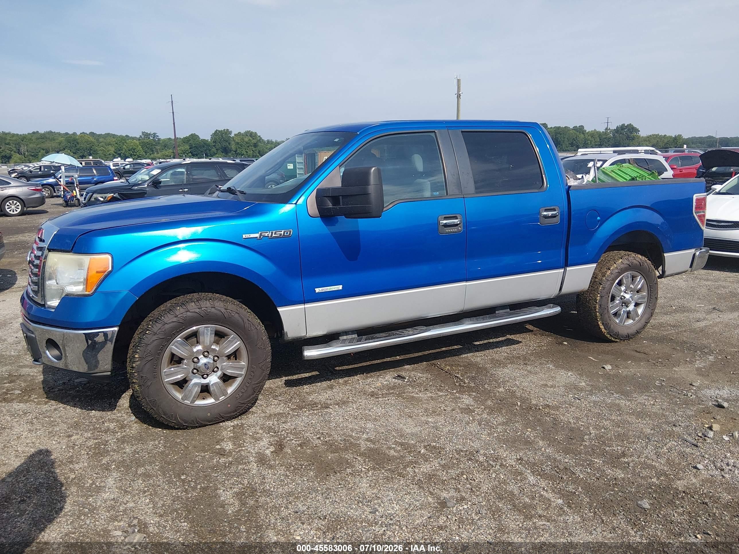 2011 Ford F-150 Xlt Blue vin: 1FTFW1ET1BFC10883