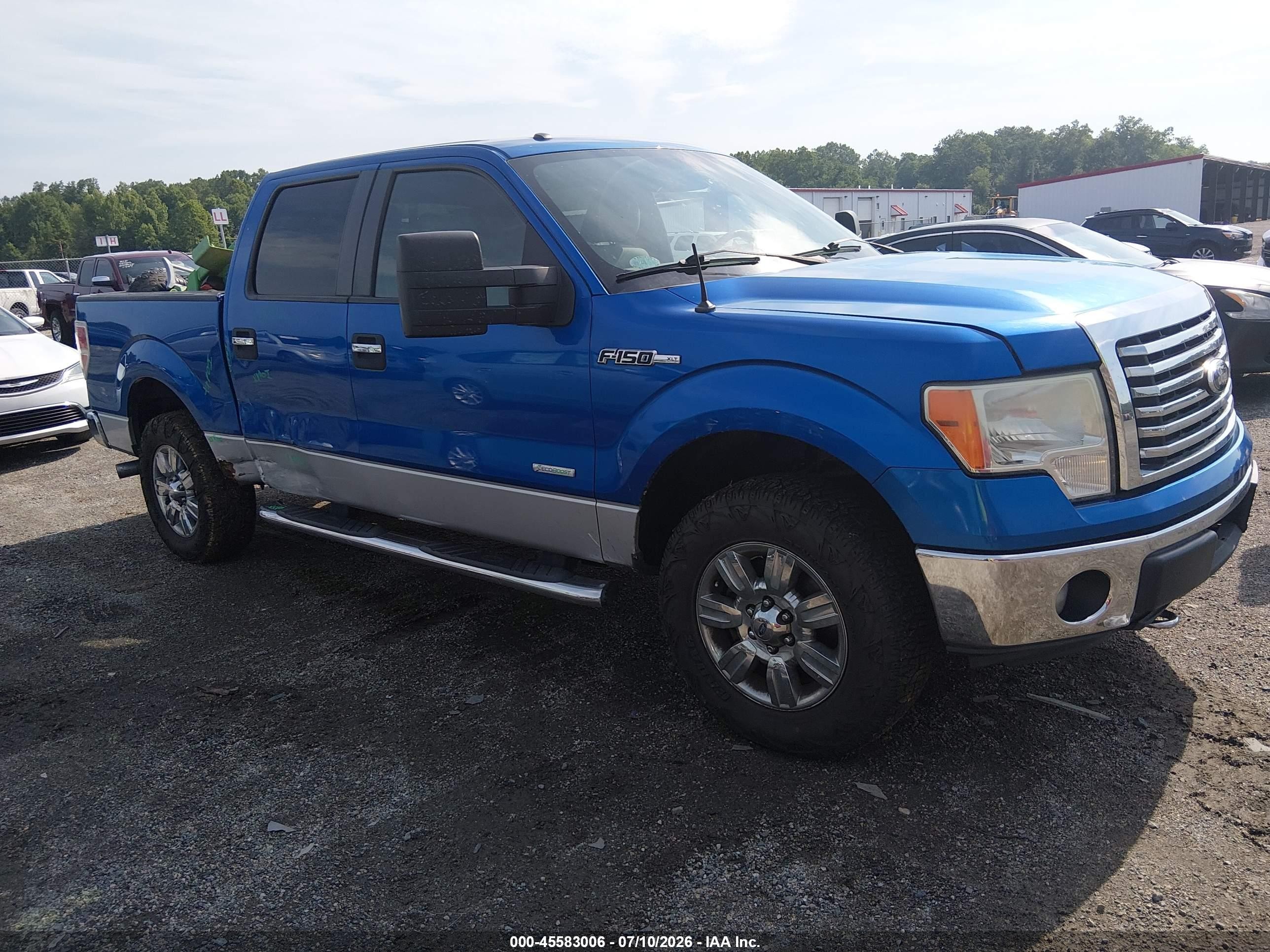 2011 Ford F-150 Xlt Blue vin: 1FTFW1ET1BFC10883