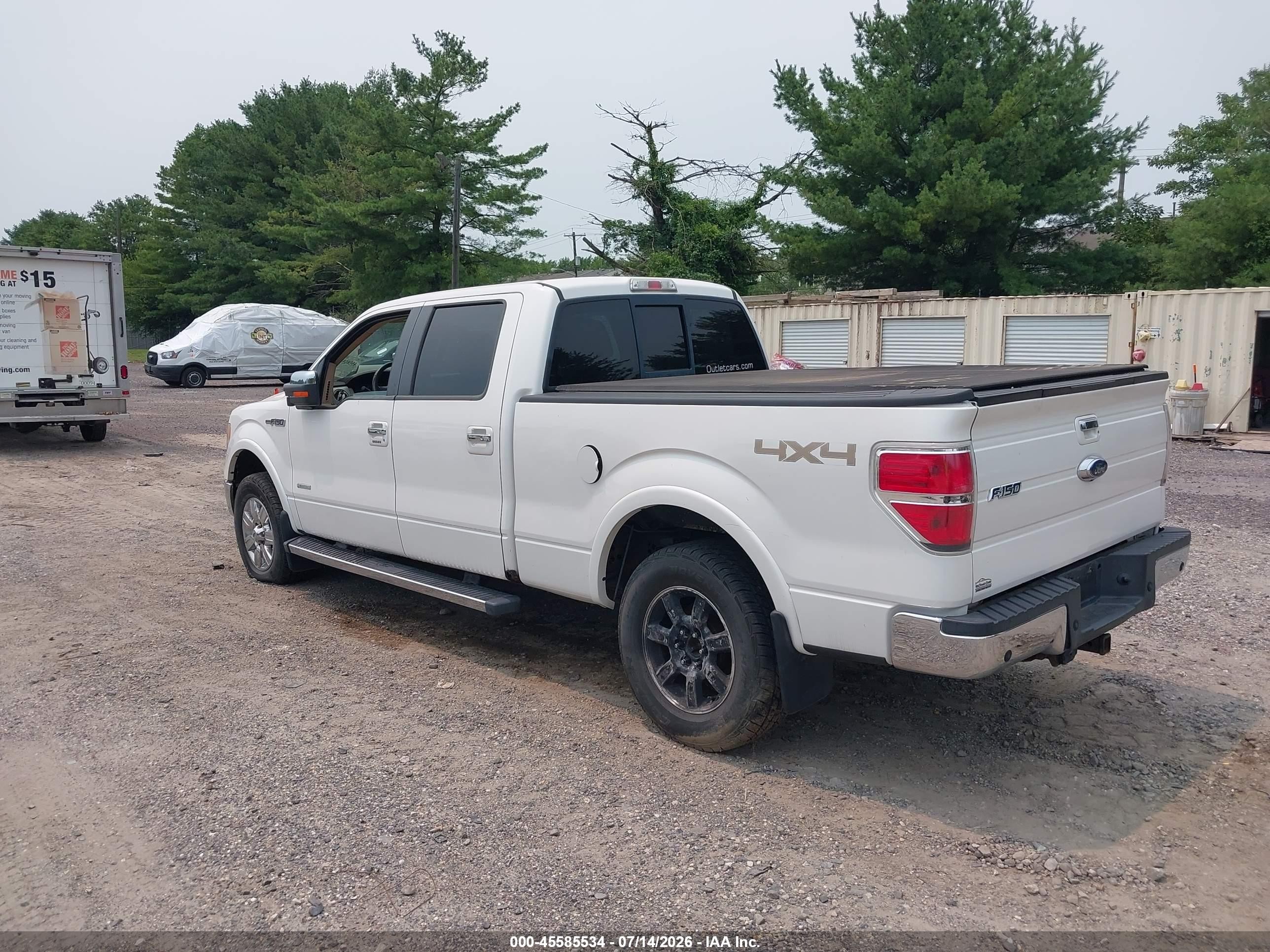 2011 Ford F-150 Lariat White vin: 1FTFW1ET1BFC67357