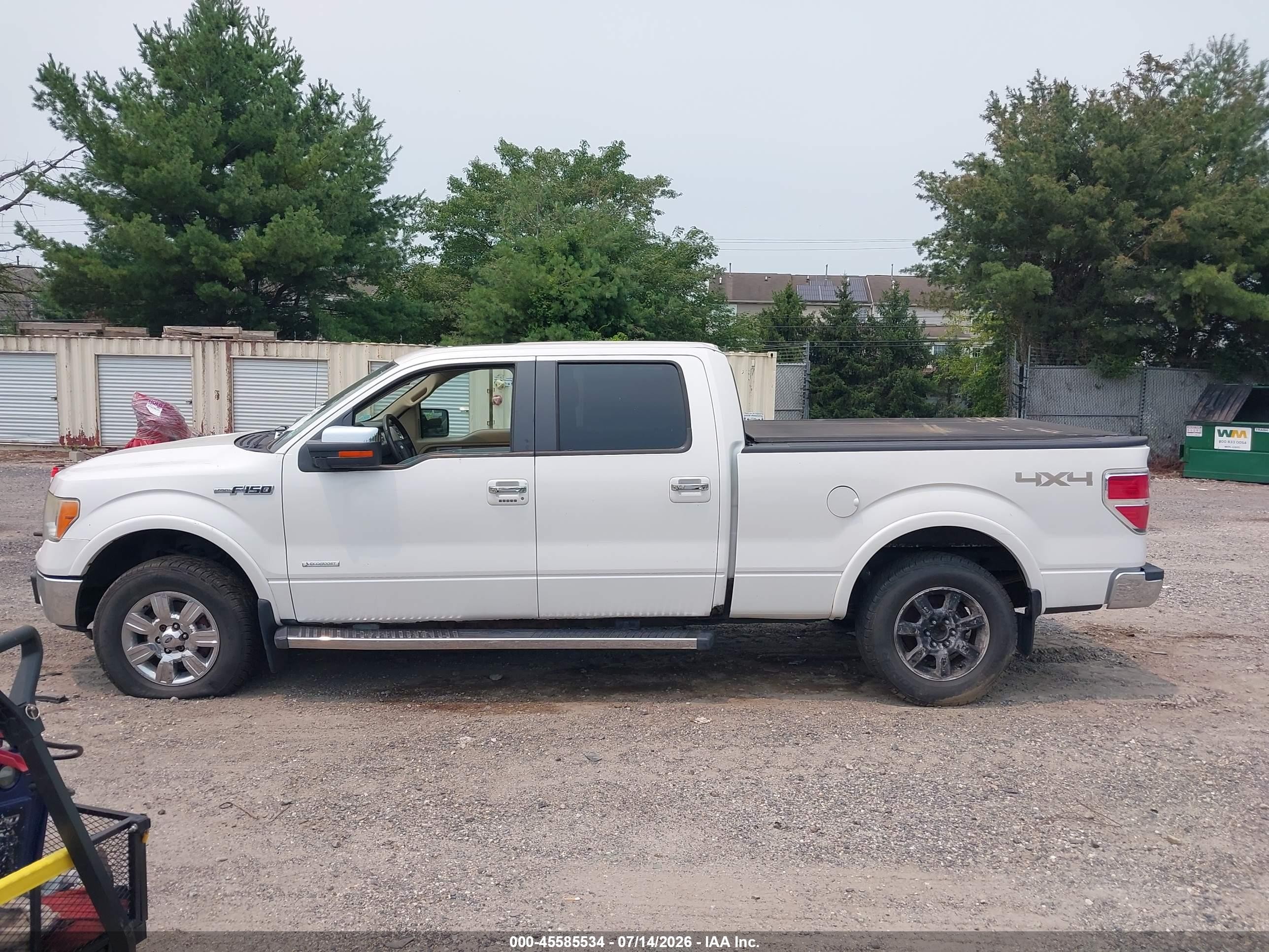 2011 Ford F-150 Lariat White vin: 1FTFW1ET1BFC67357