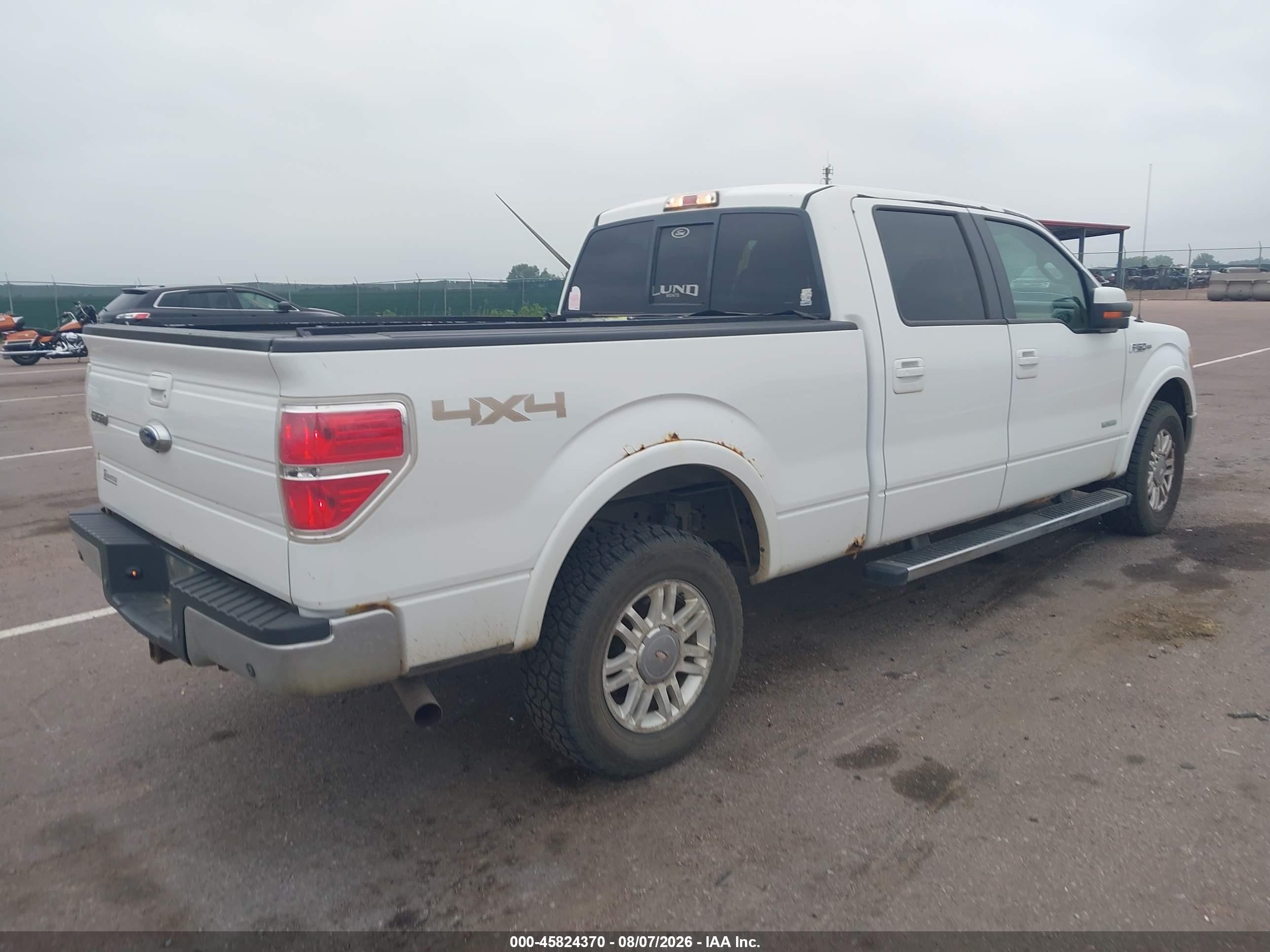 2011 Ford F-150 Lariat White vin: 1FTFW1ET1BFC72428