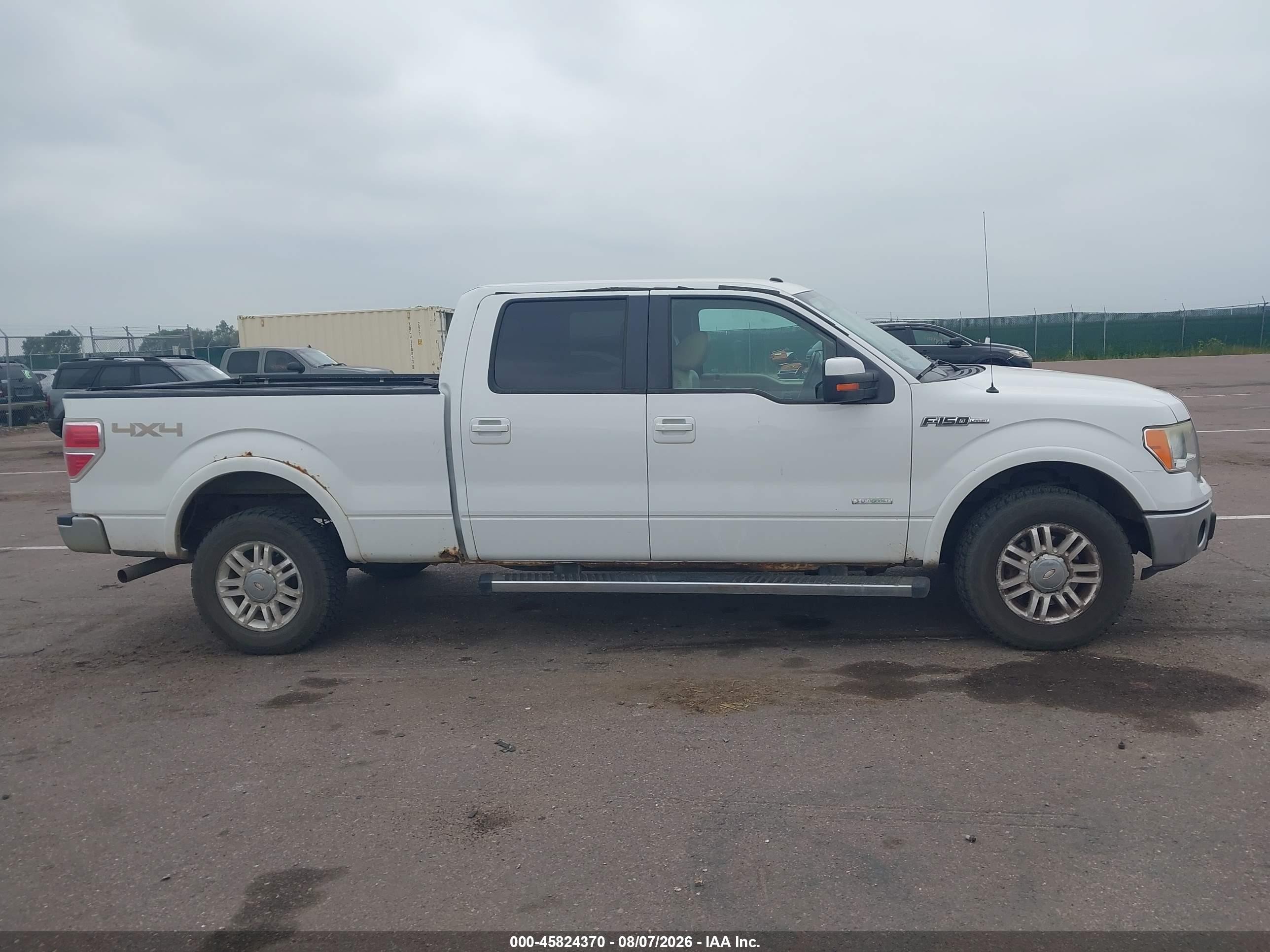 2011 Ford F-150 Lariat White vin: 1FTFW1ET1BFC72428