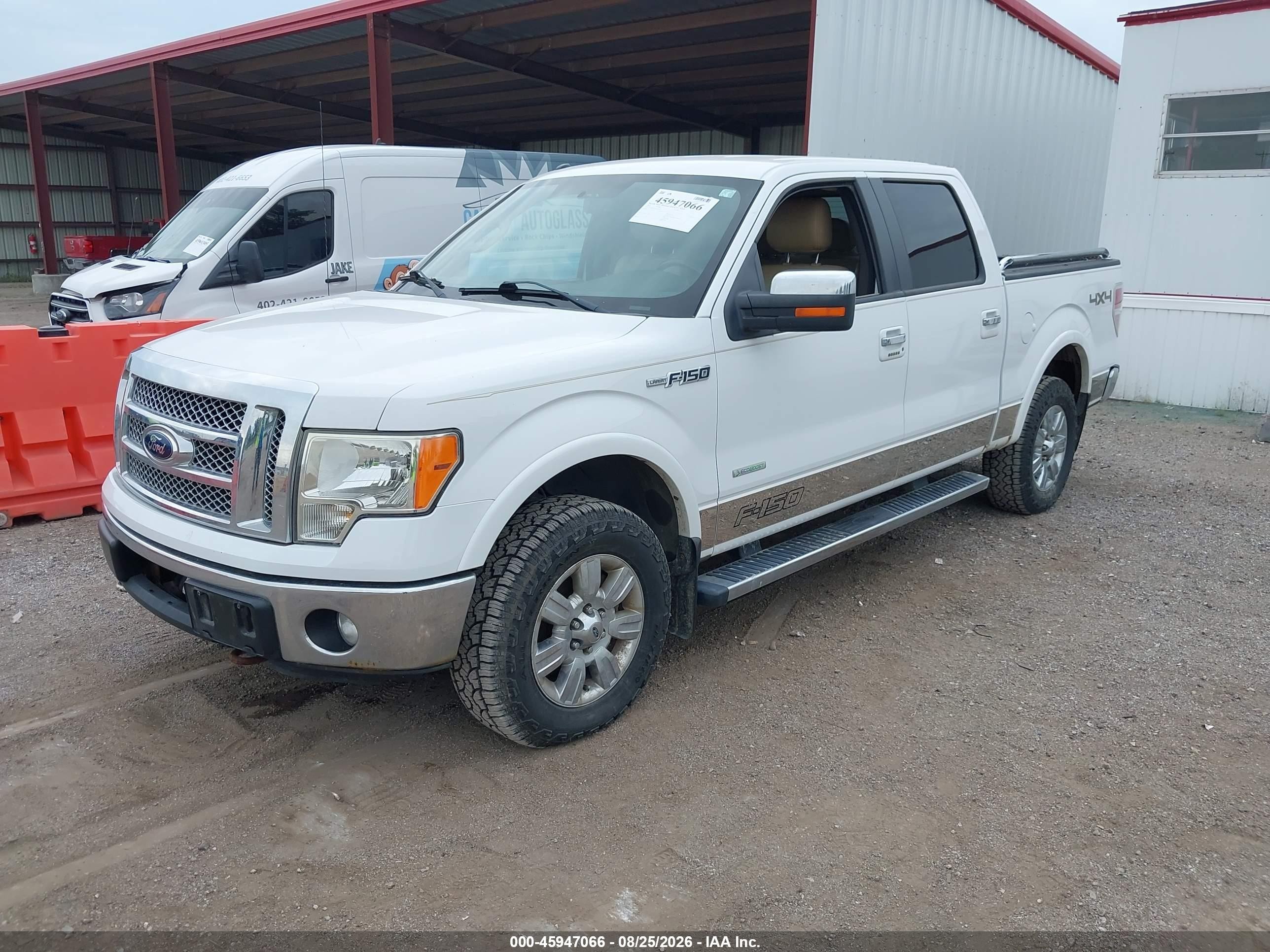2012 Ford F-150 Lariat White vin: 1FTFW1ET1CFA05355
