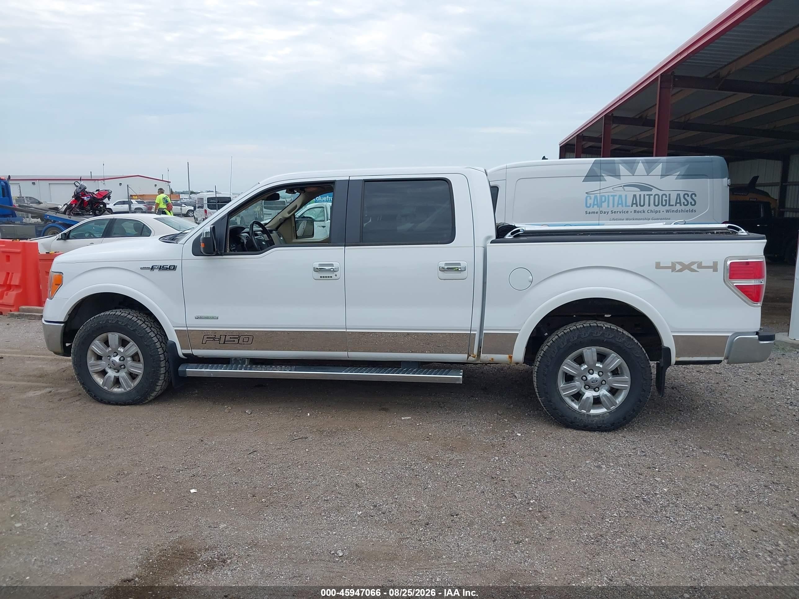 2012 Ford F-150 Lariat White vin: 1FTFW1ET1CFA05355