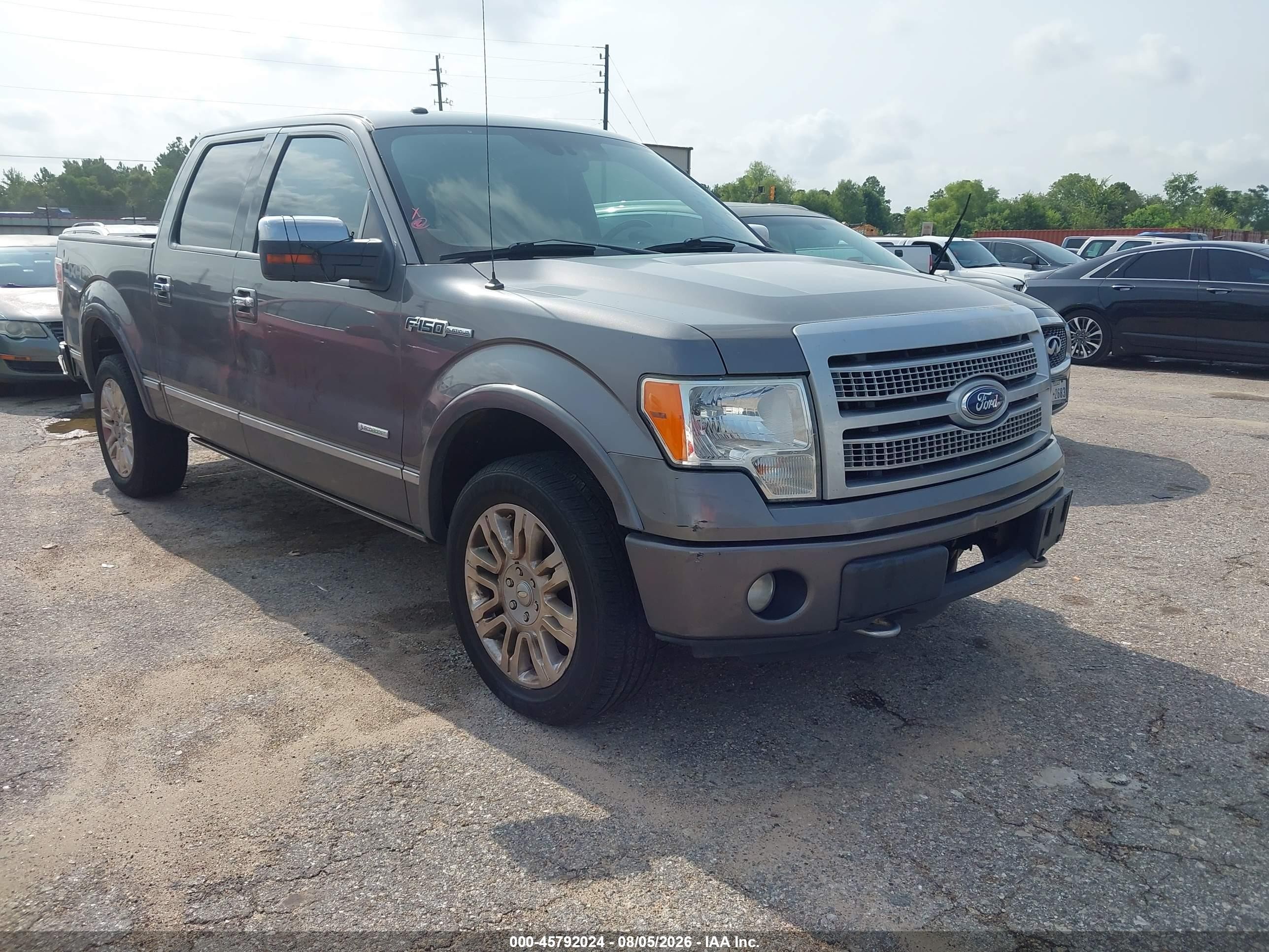 2012 Ford F-150 Platinum Gray vin: 1FTFW1ET1CFC02185