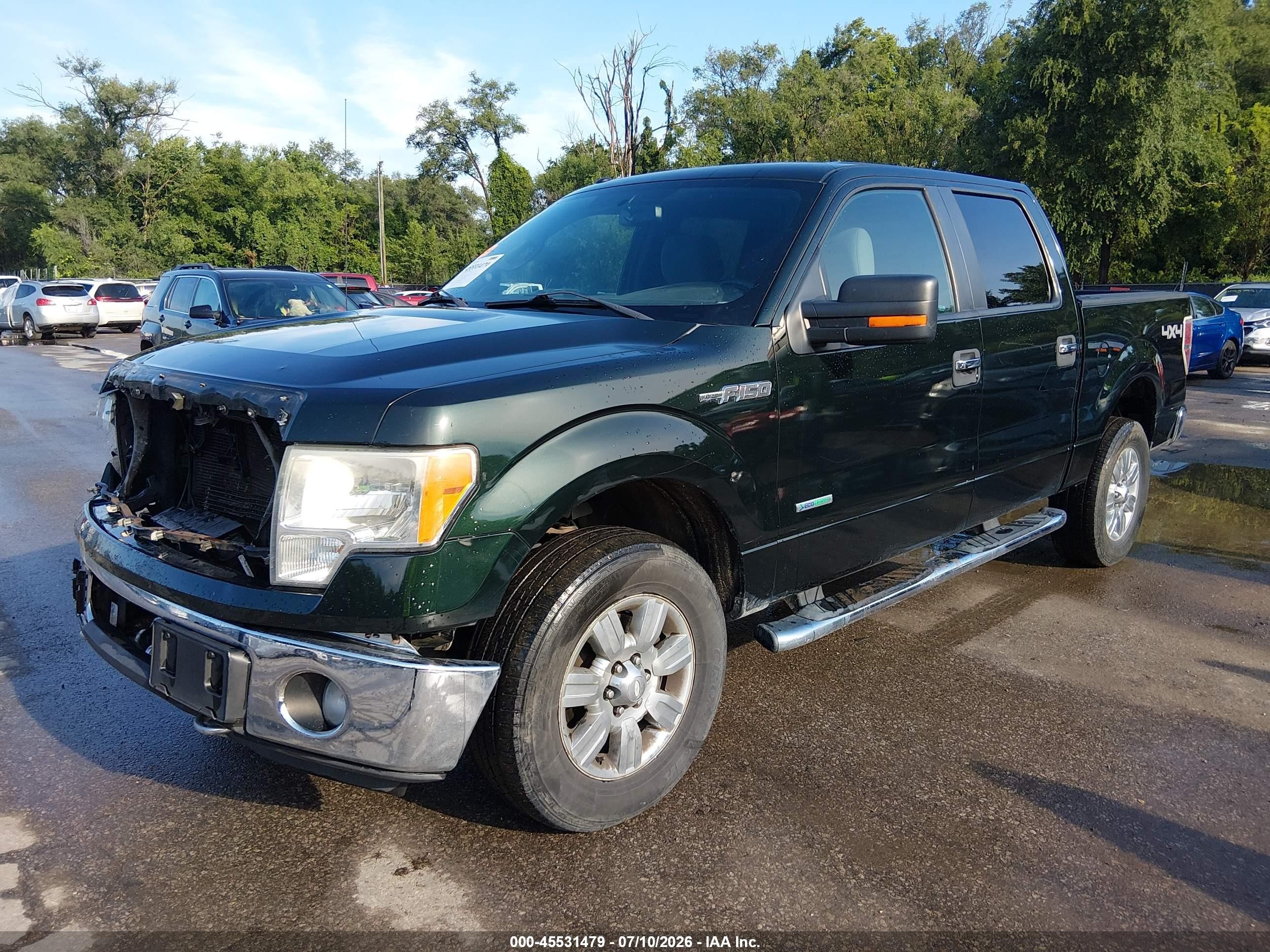 2012 Ford F-150 Fx4/king Ranch/lariat/platinum/xl/xlt Green vin: 1FTFW1ET1CFC18466