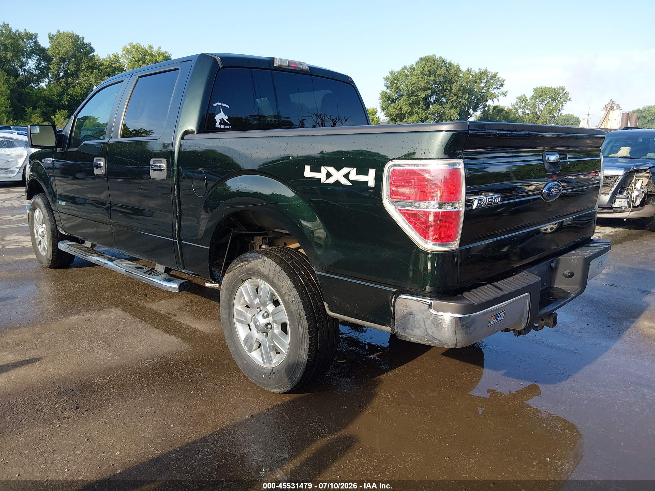 2012 Ford F-150 Fx4/king Ranch/lariat/platinum/xl/xlt Green vin: 1FTFW1ET1CFC18466
