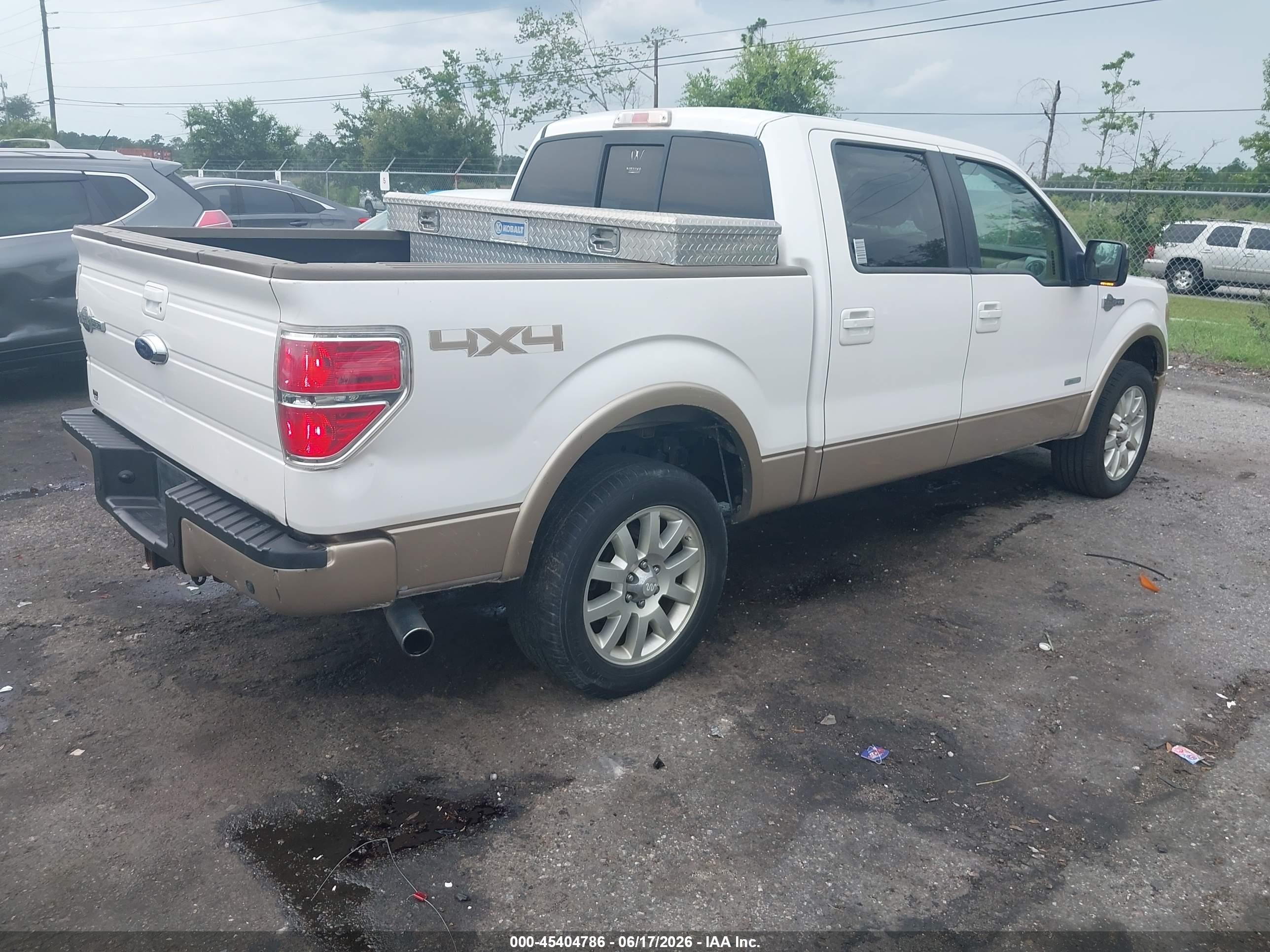 2012 Ford F-150 King Ranch White vin: 1FTFW1ET1CKD01788