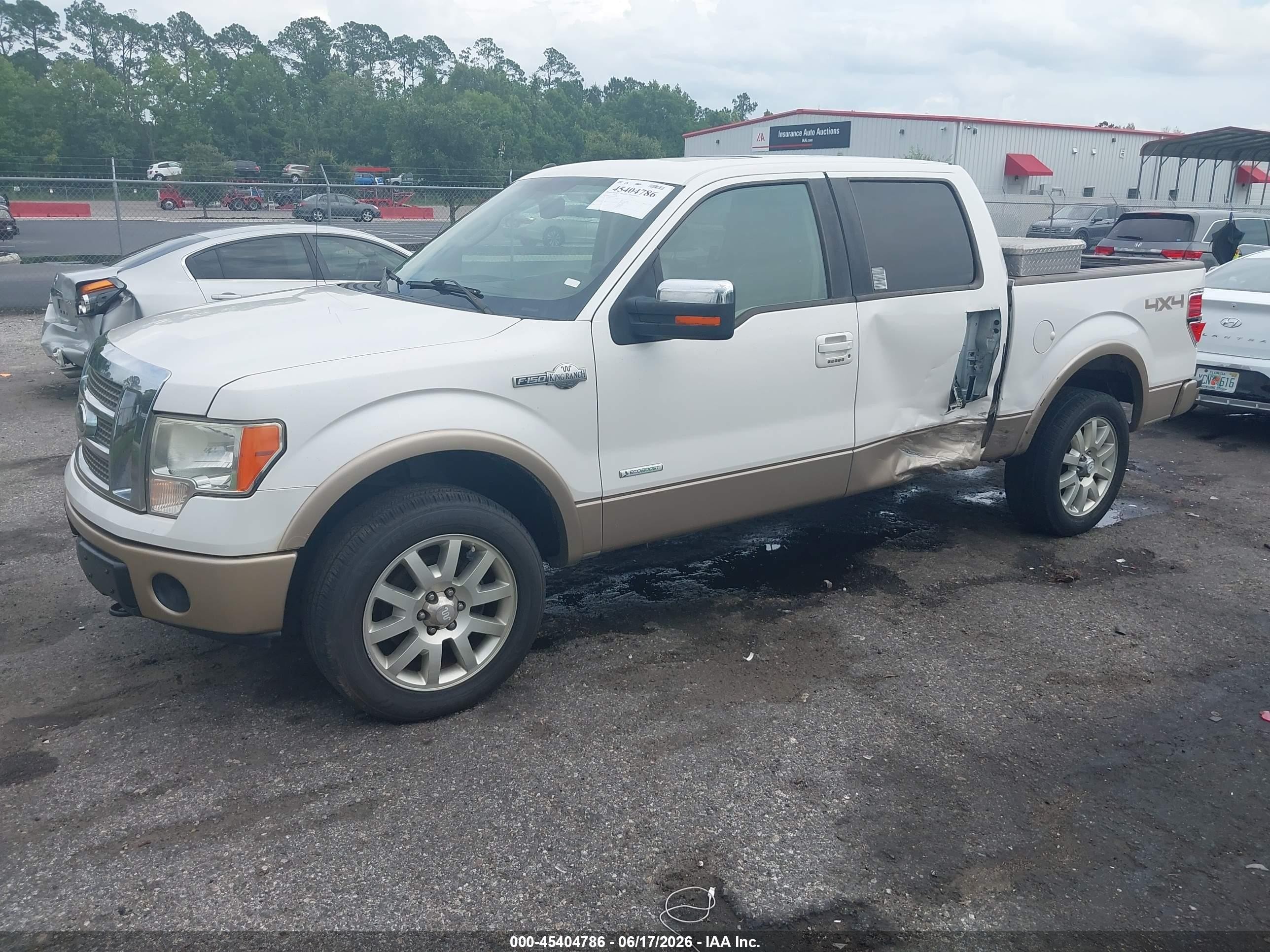 2012 Ford F-150 King Ranch White vin: 1FTFW1ET1CKD01788