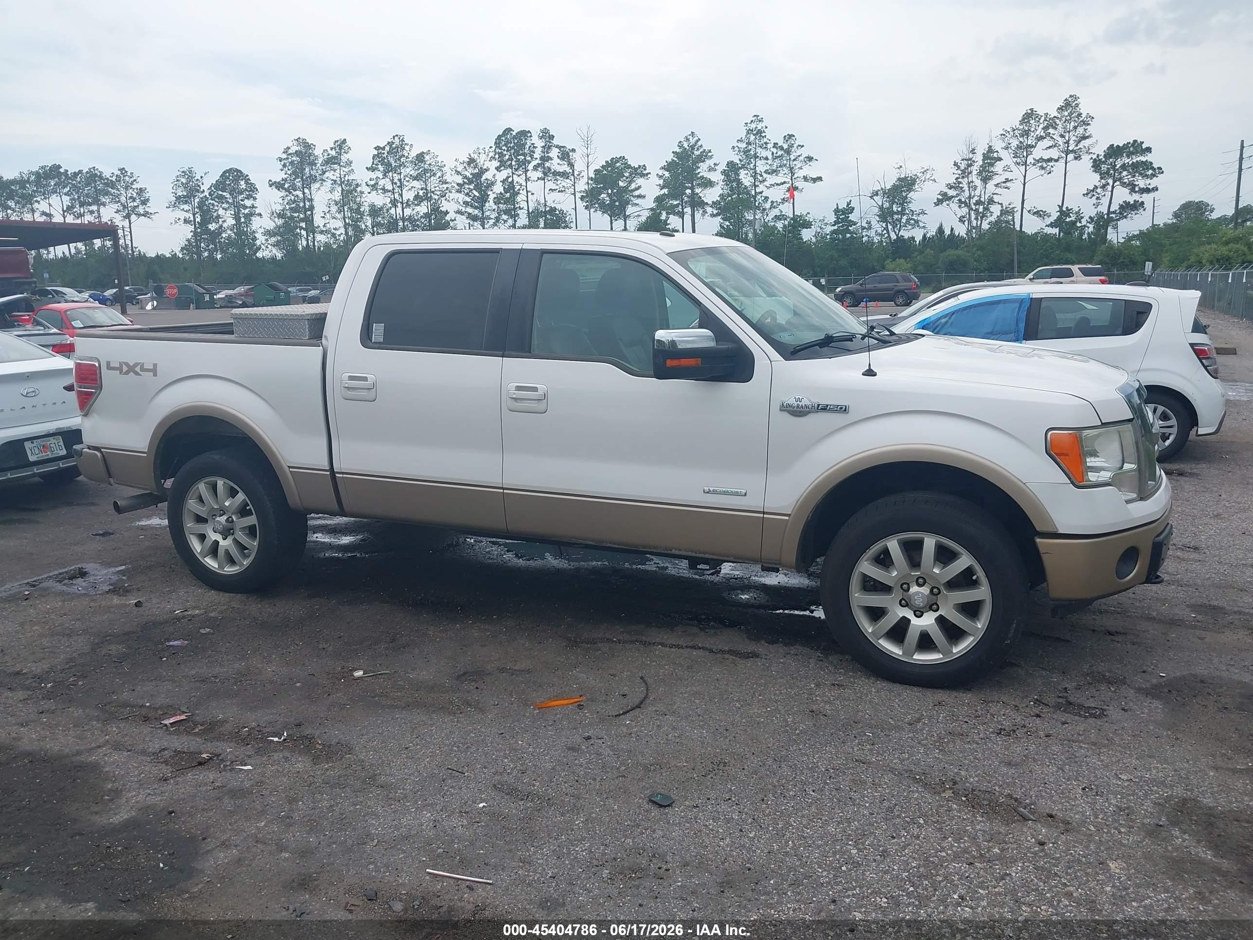 2012 Ford F-150 King Ranch White vin: 1FTFW1ET1CKD01788