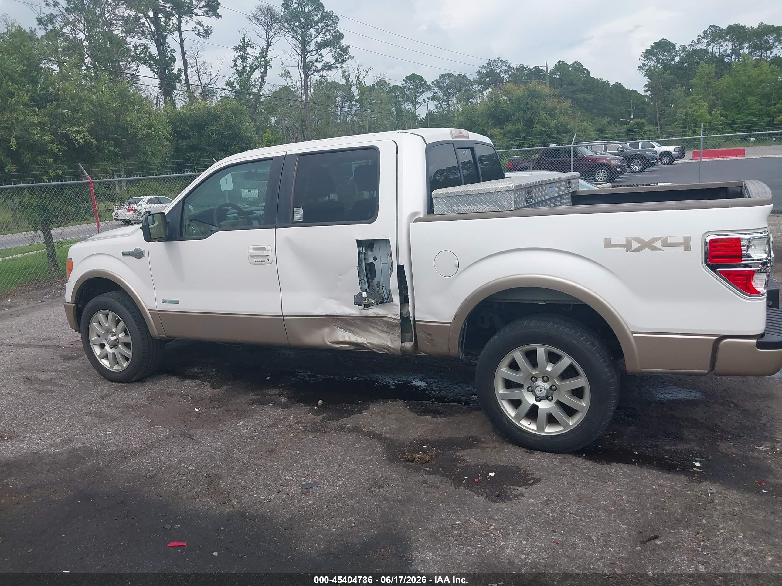 2012 Ford F-150 King Ranch White vin: 1FTFW1ET1CKD01788
