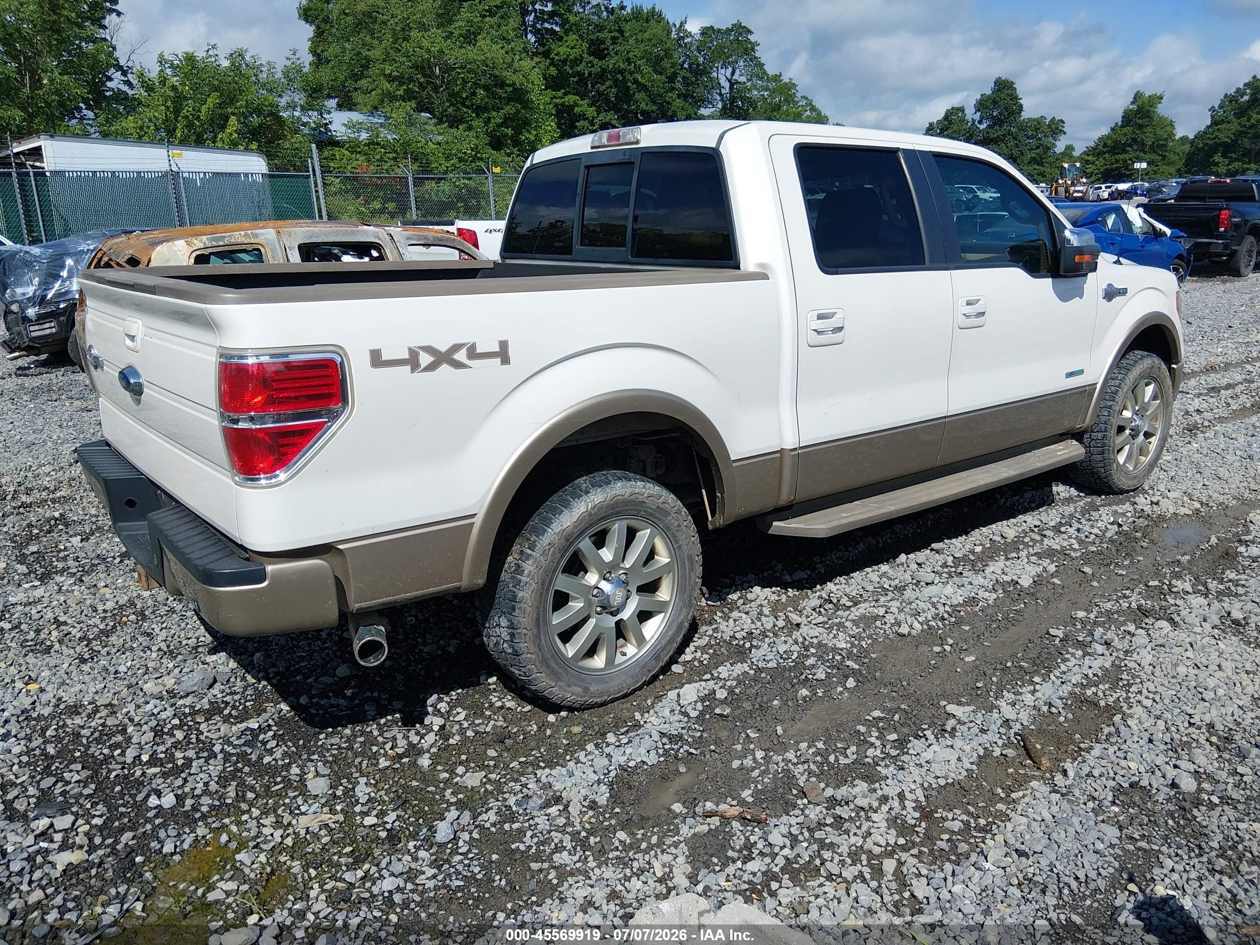2012 Ford F-150 Fx4/king Ranch/lariat/platinum/xl/xlt White vin: 1FTFW1ET1CKD64082
