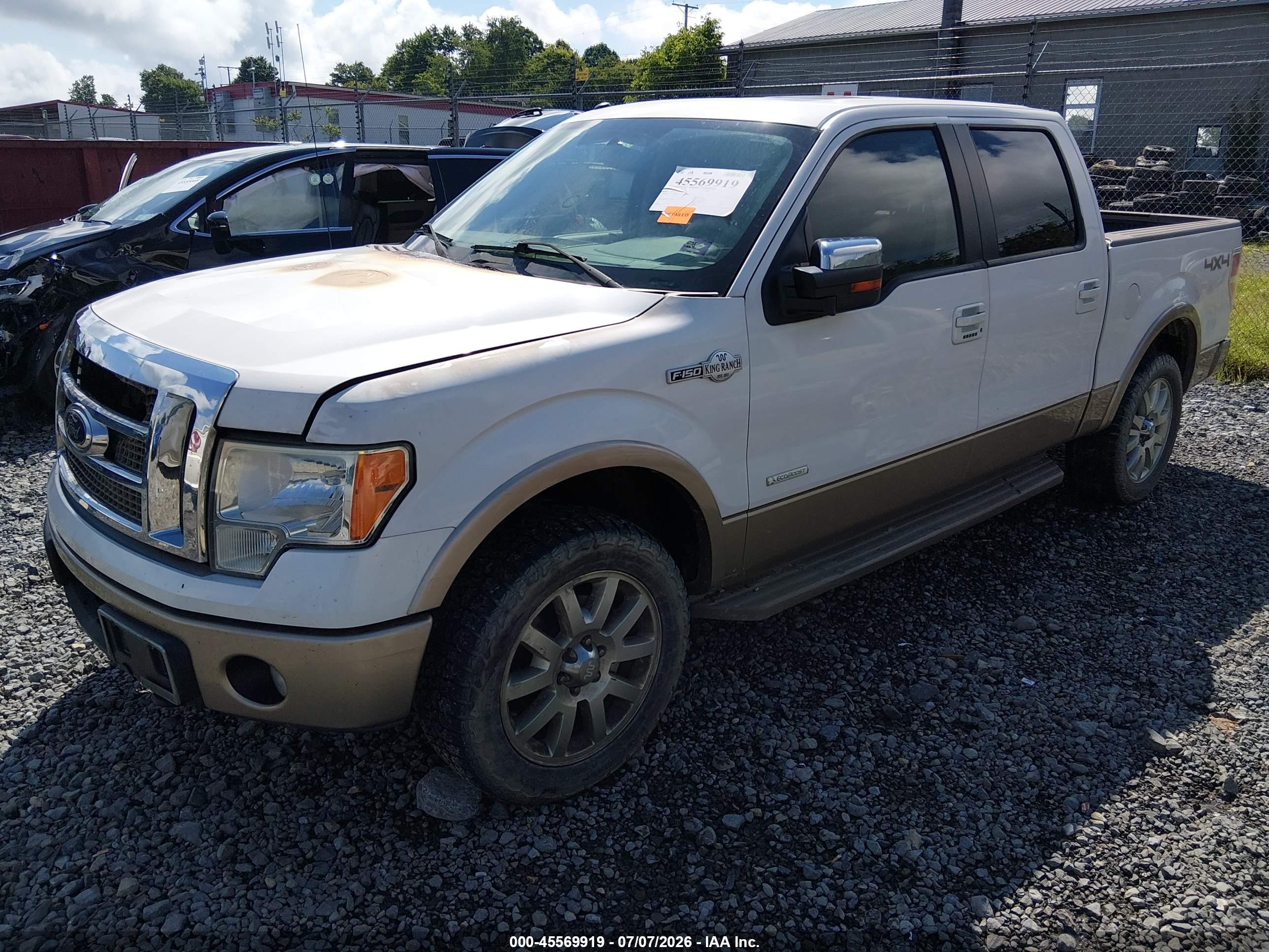 2012 Ford F-150 Fx4/king Ranch/lariat/platinum/xl/xlt White vin: 1FTFW1ET1CKD64082