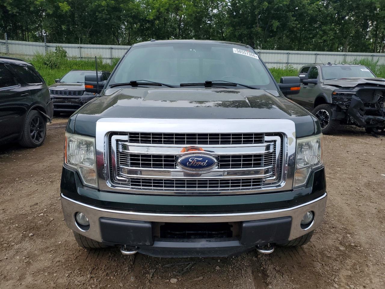 2013 Ford F150 Supercrew Green vin: 1FTFW1ET1DFA15109