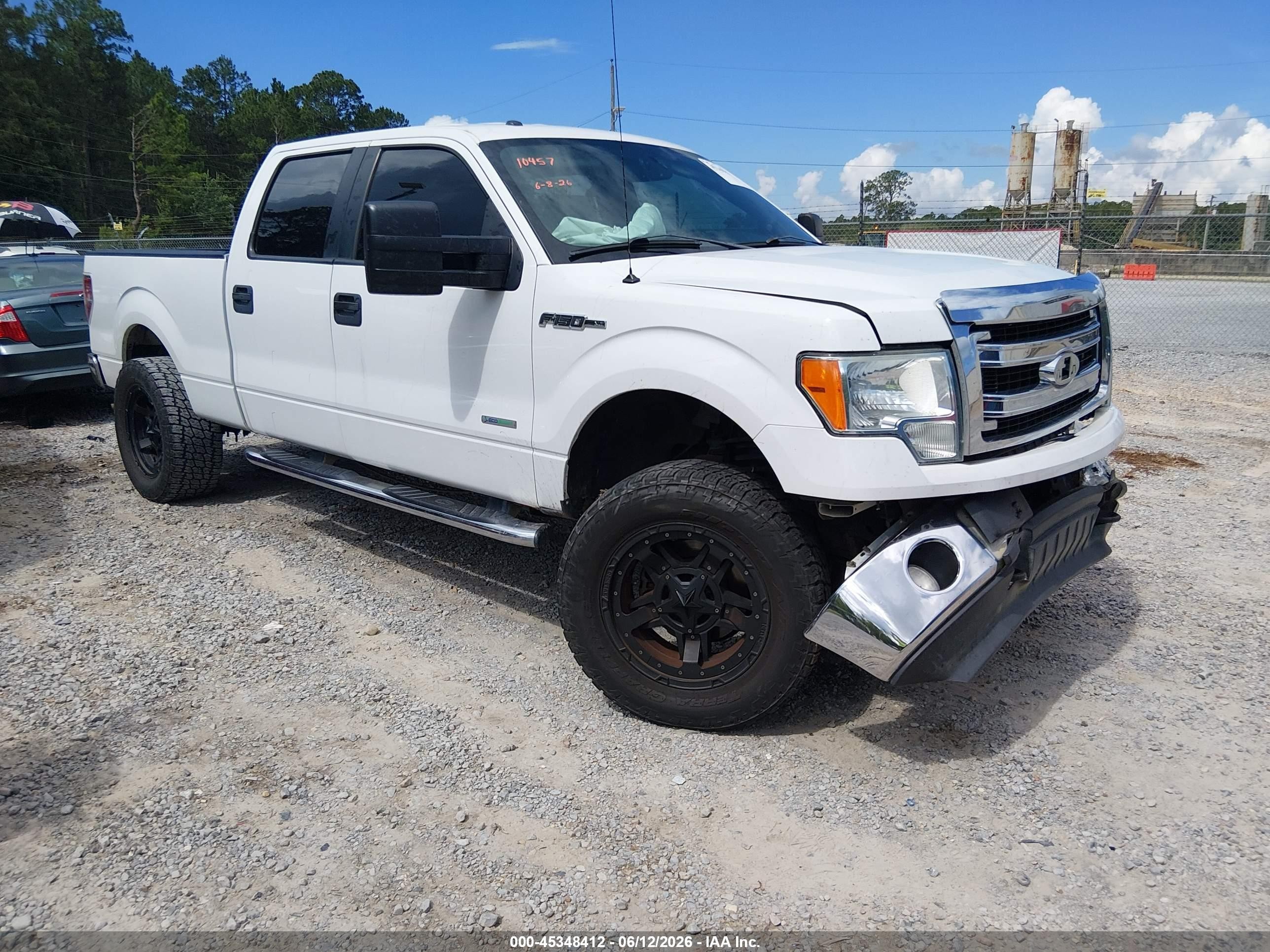 2013 Ford F-150 Xlt White vin: 1FTFW1ET1DFB11323