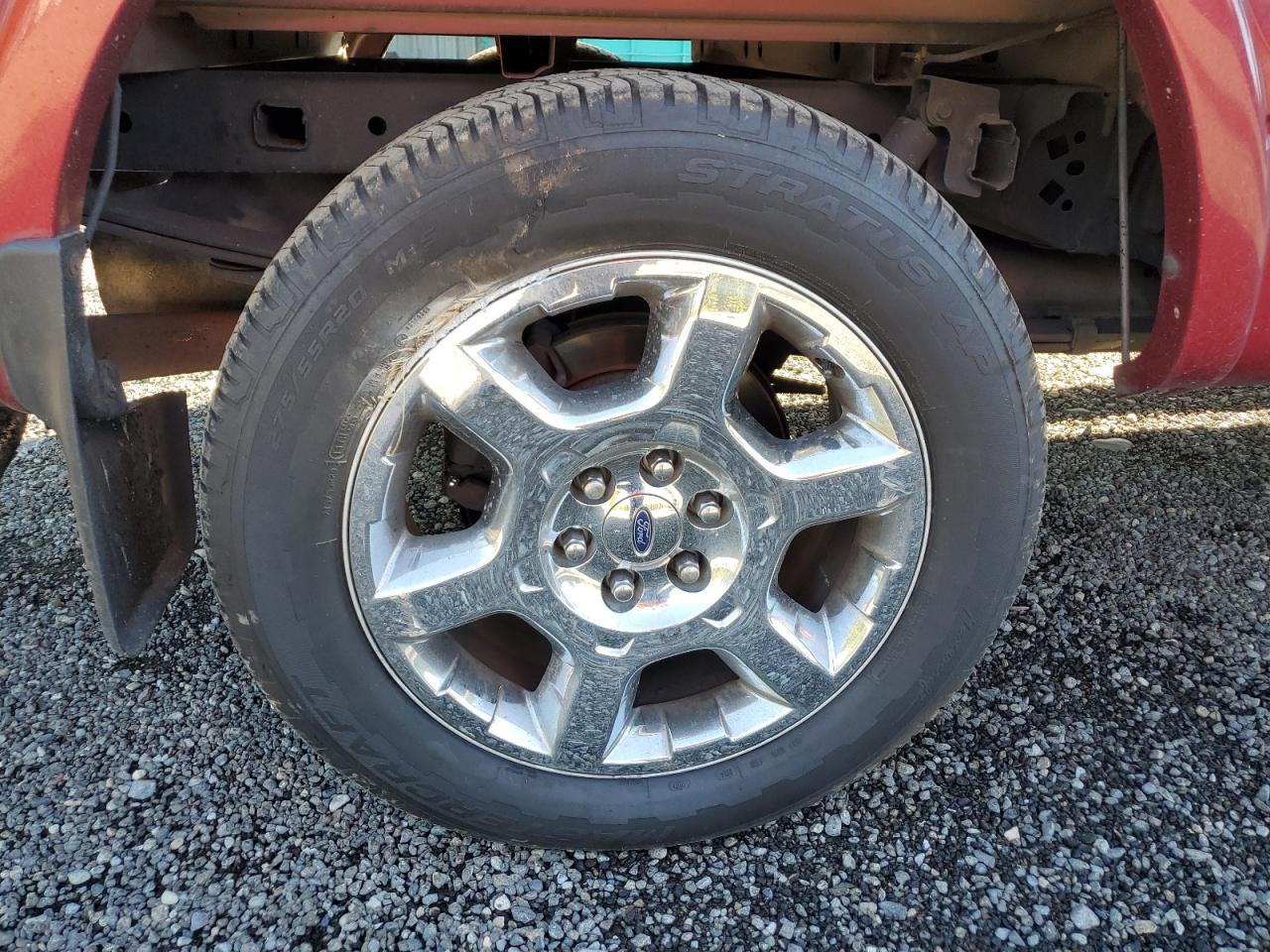 2013 Ford F150 Supercrew Red vin: 1FTFW1ET1DFB71196 Damage: Right Rear Wheel, Curb Rash, 3 To 4 Inches