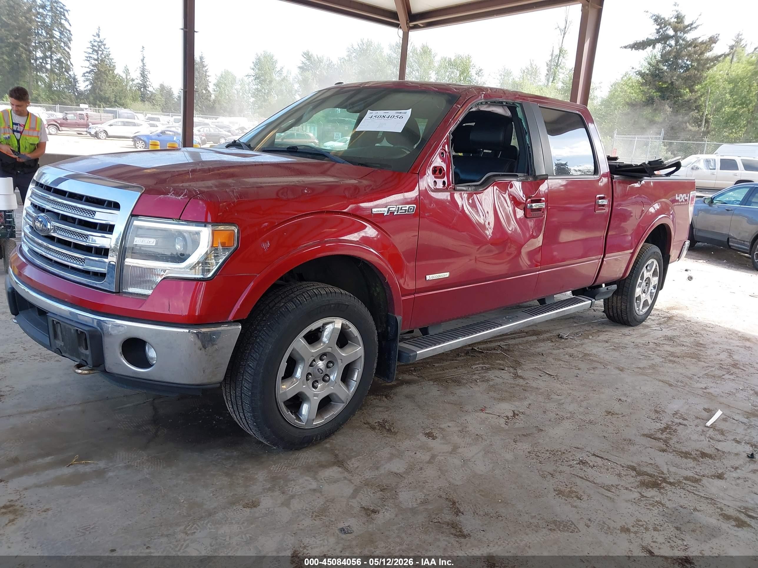 2013 Ford F-150 Lariat Red vin: 1FTFW1ET1DFC05721