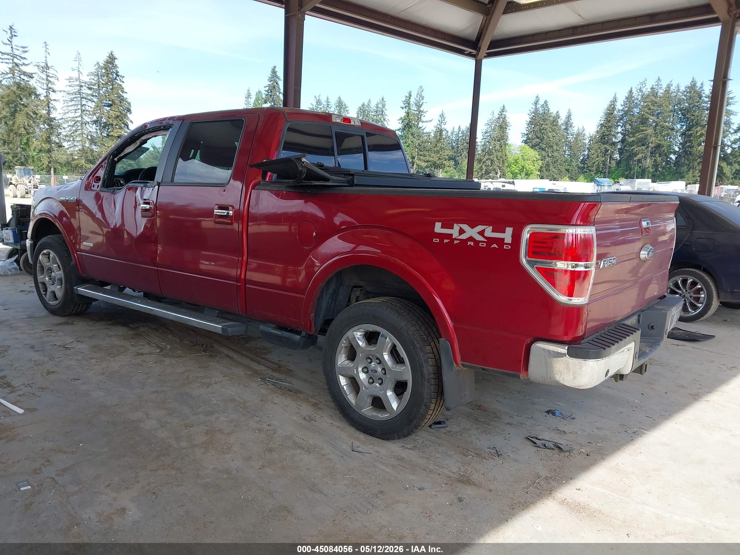2013 Ford F-150 Lariat Red vin: 1FTFW1ET1DFC05721