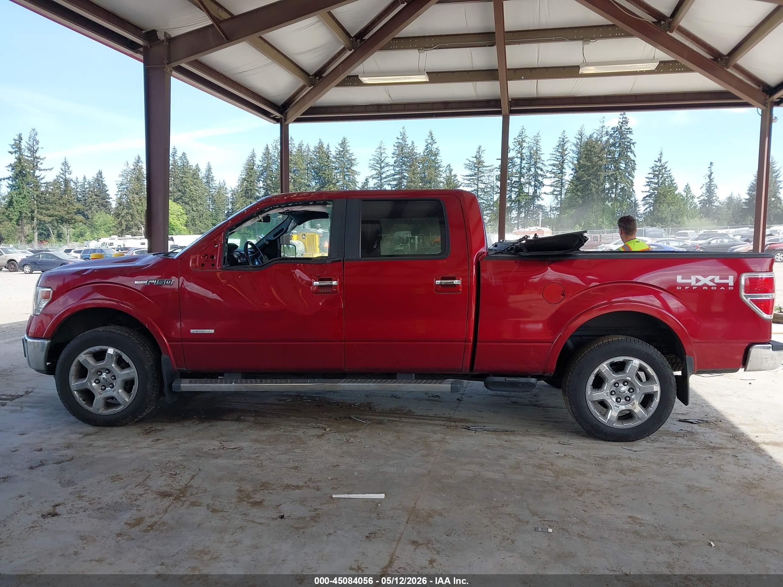 2013 Ford F-150 Lariat Red vin: 1FTFW1ET1DFC05721