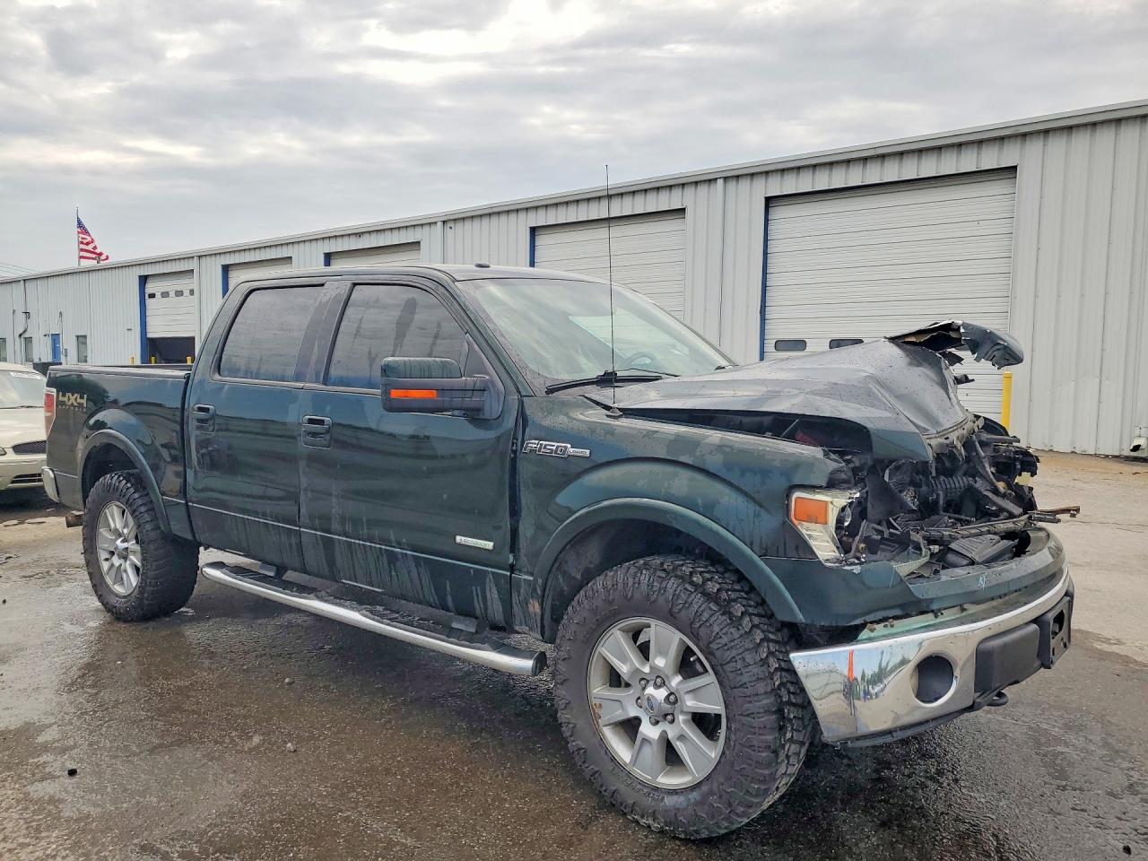 2013 Ford F150 Supercrew Green vin: 1FTFW1ET1DFD15877