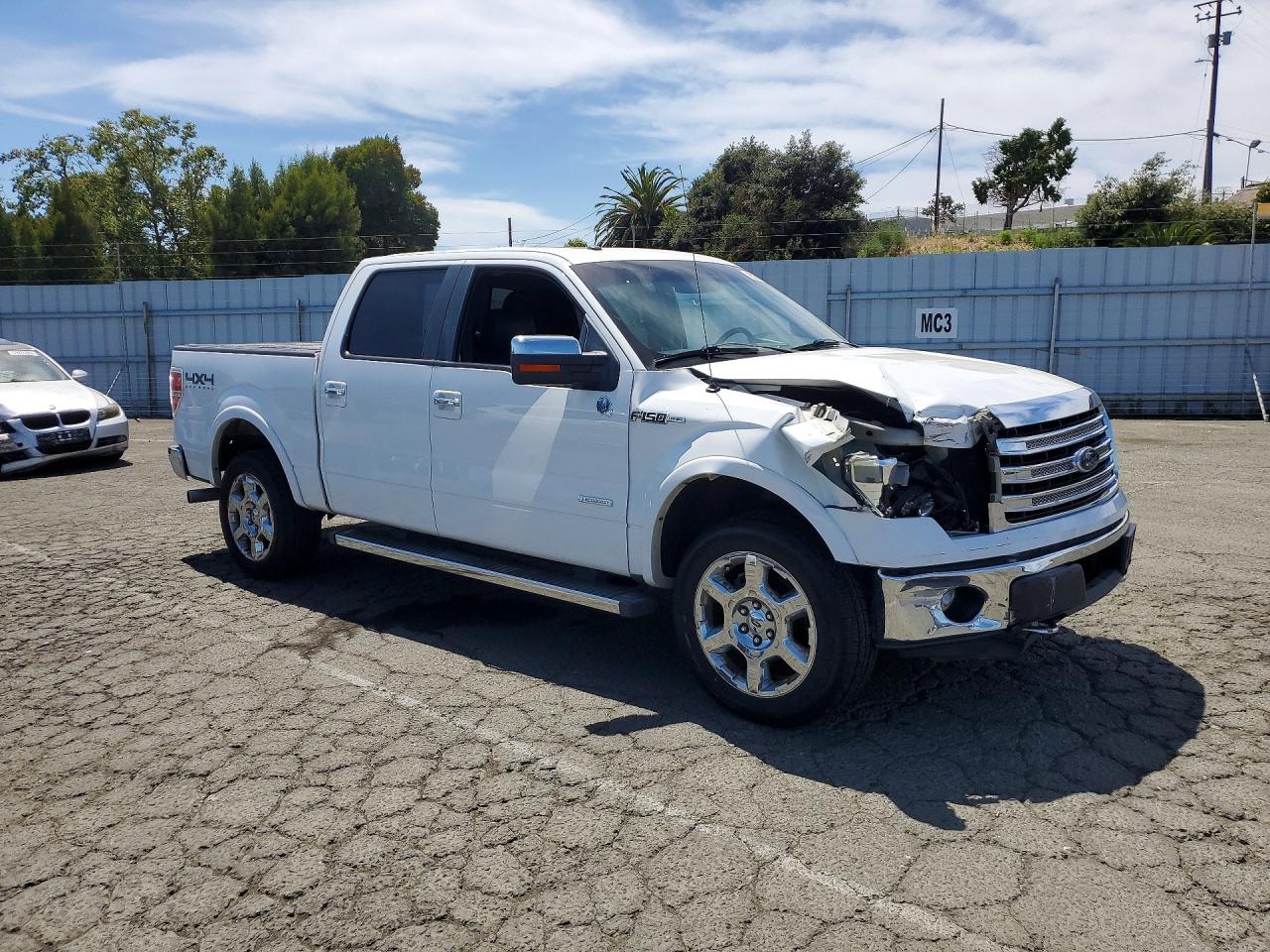 2013 Ford F150 Supercrew White vin: 1FTFW1ET1DKE40434