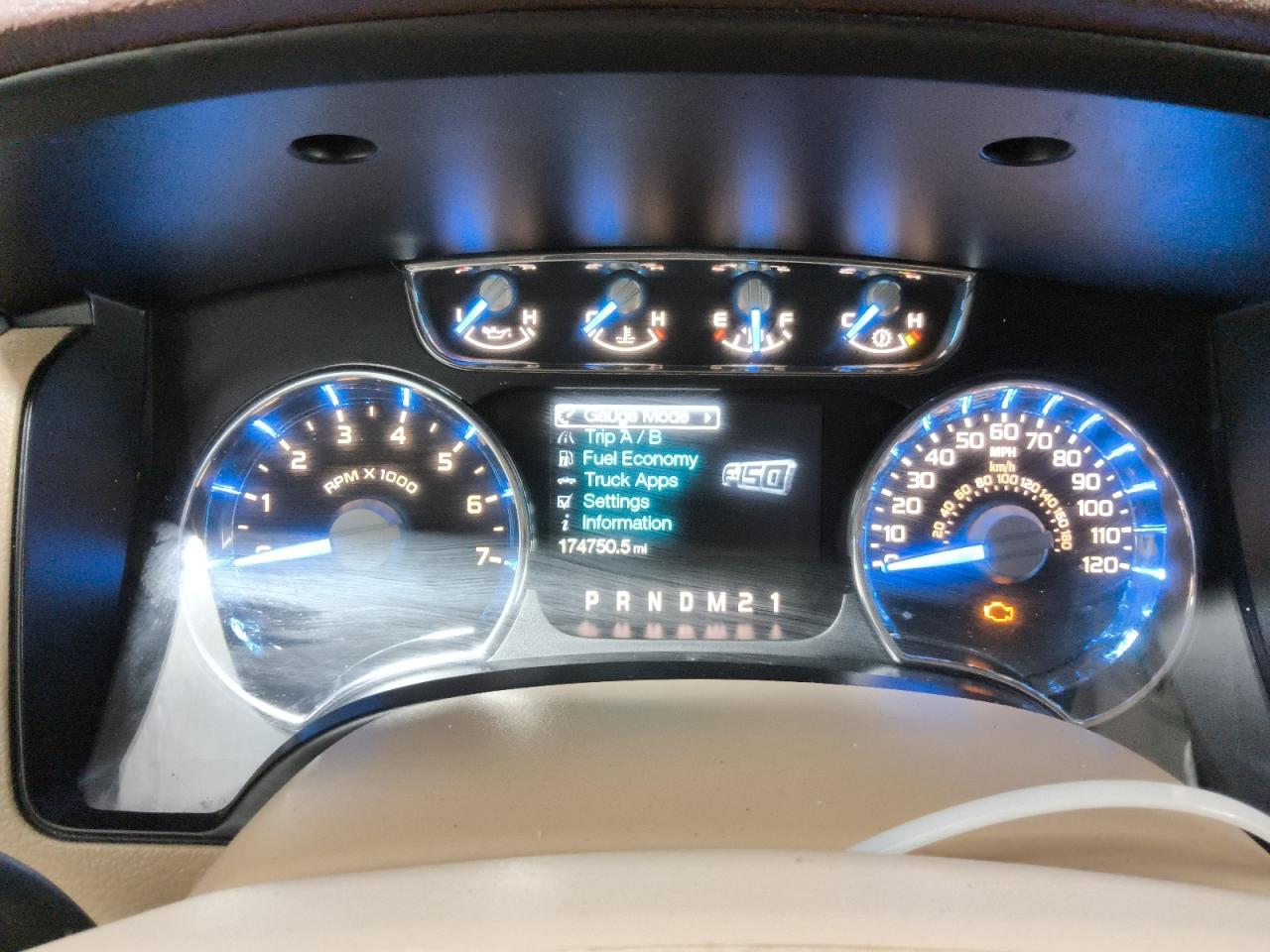 2013 Ford F150 Supercrew Blue vin: 1FTFW1ET1DKE42815 Damage: Warning Light - Engine, On, Unacceptable