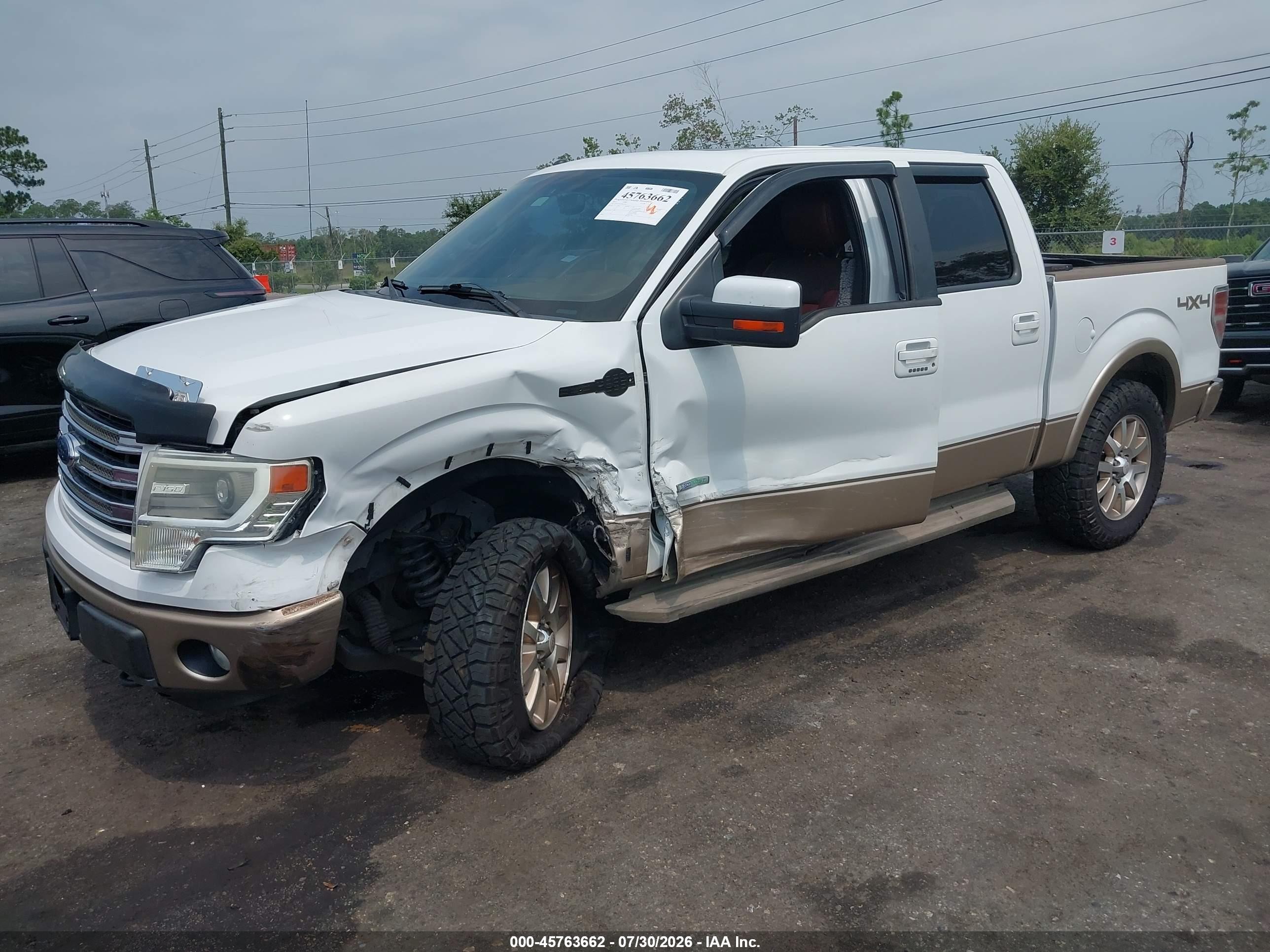 2013 Ford F-150 King Ranch Белый vin: 1FTFW1ET1DKE90637
