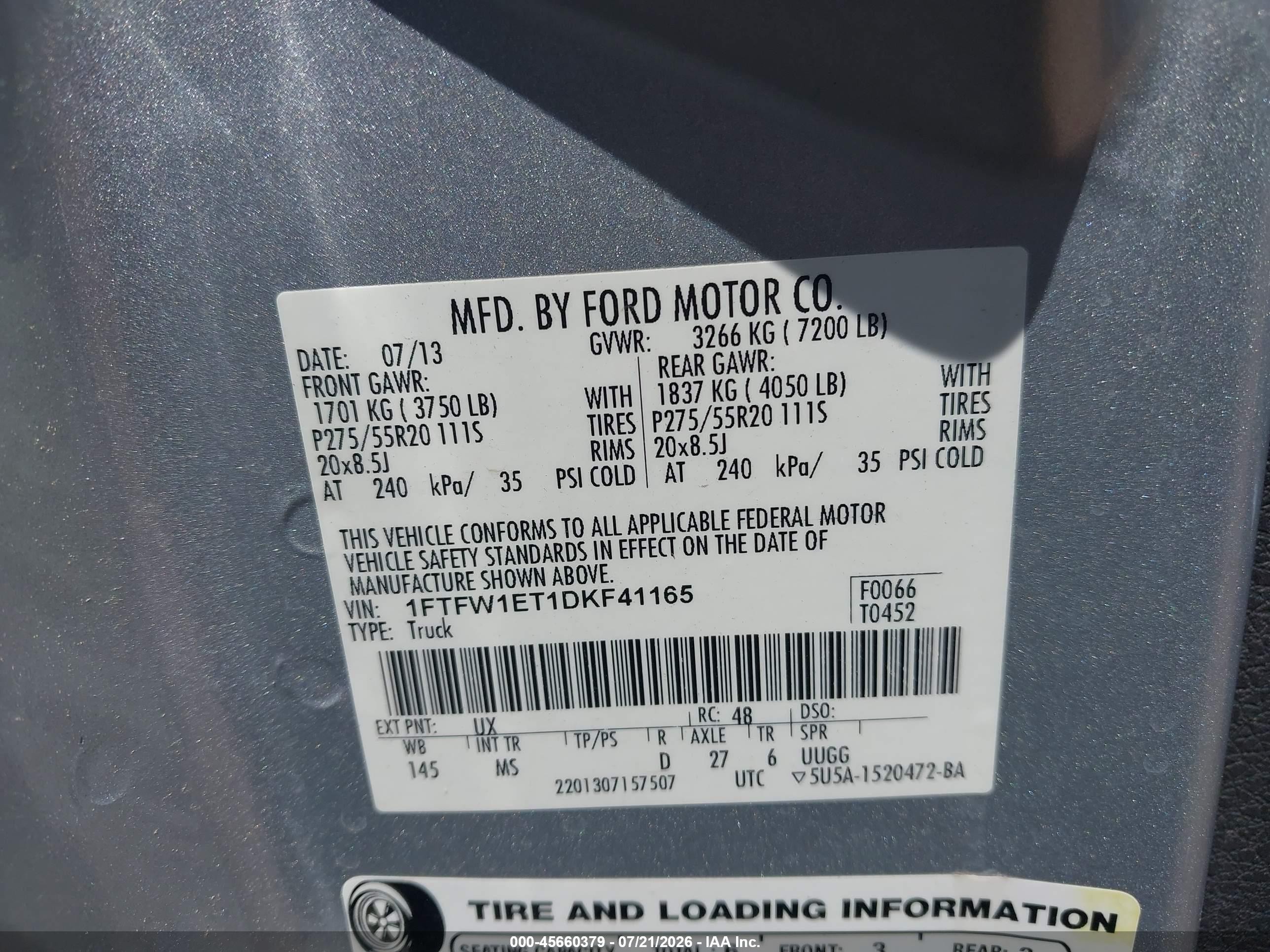 2013 Ford F-150 Xlt Silver vin: 1FTFW1ET1DKF41165