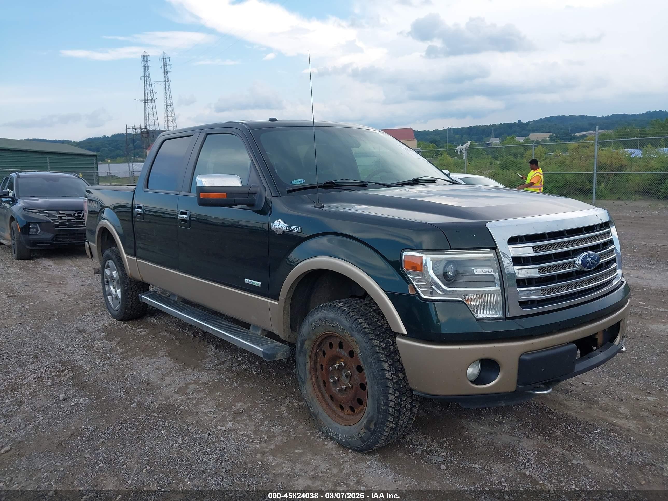 2013 Ford F-150 King Ranch Green vin: 1FTFW1ET1DKG21145