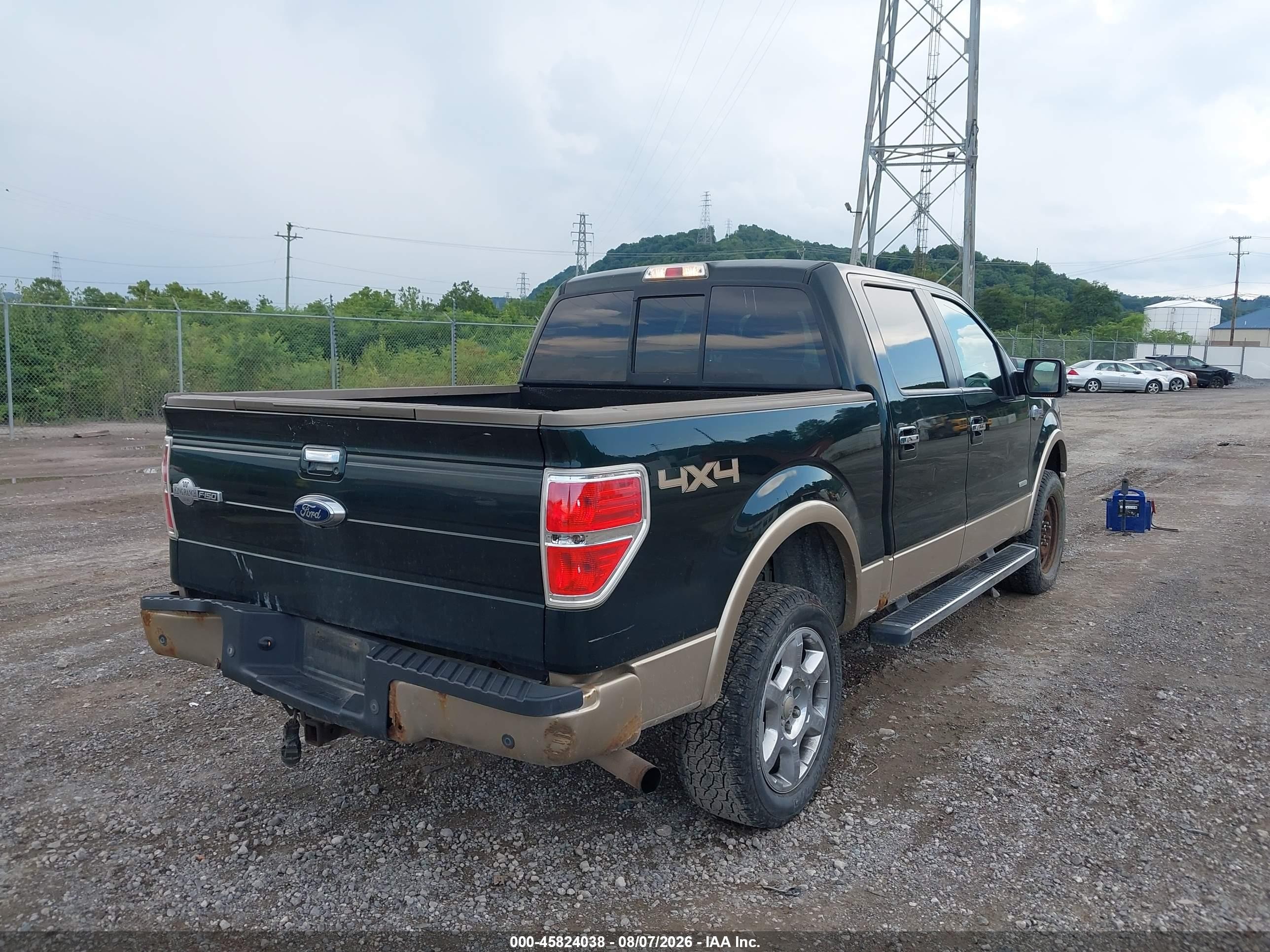 2013 Ford F-150 King Ranch Зеленый vin: 1FTFW1ET1DKG21145