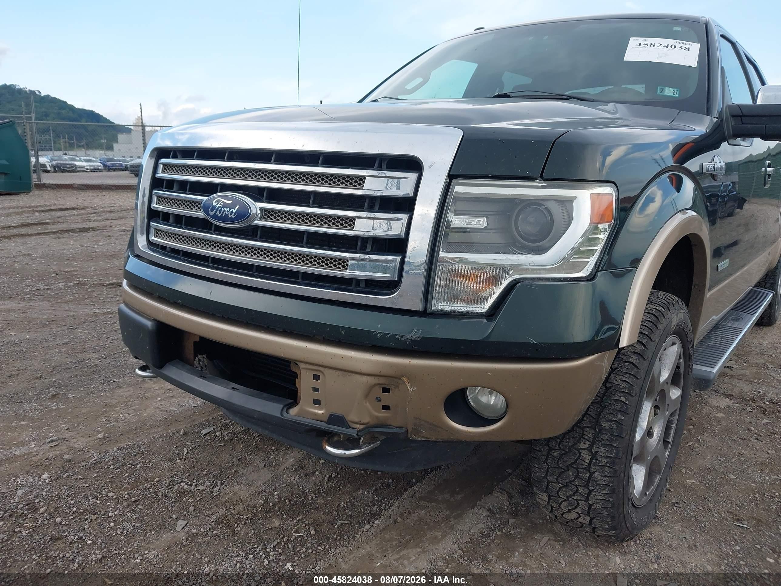 2013 Ford F-150 King Ranch Зеленый vin: 1FTFW1ET1DKG21145
