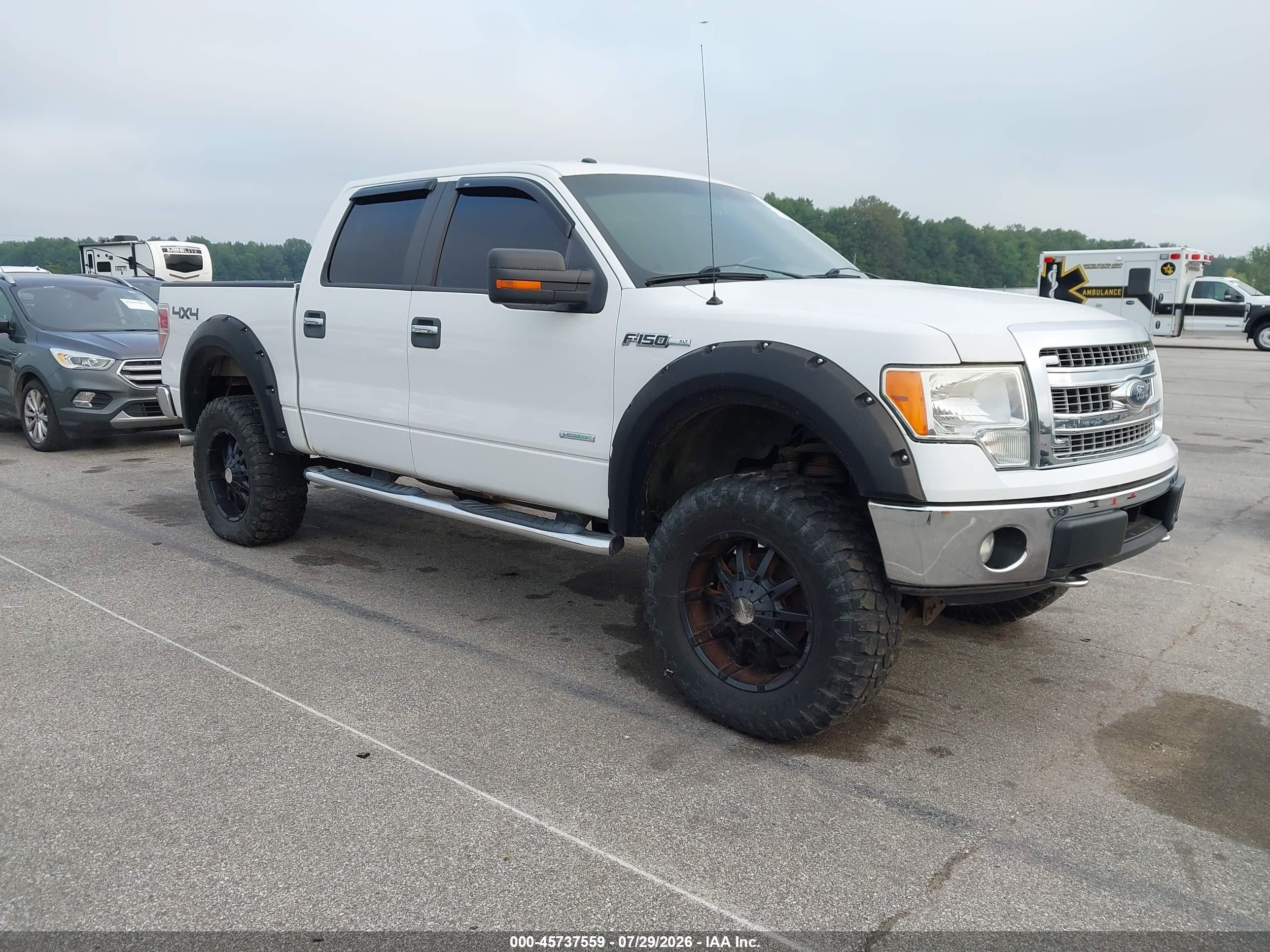 2014 Ford F-150 Xlt White vin: 1FTFW1ET1EFB28253