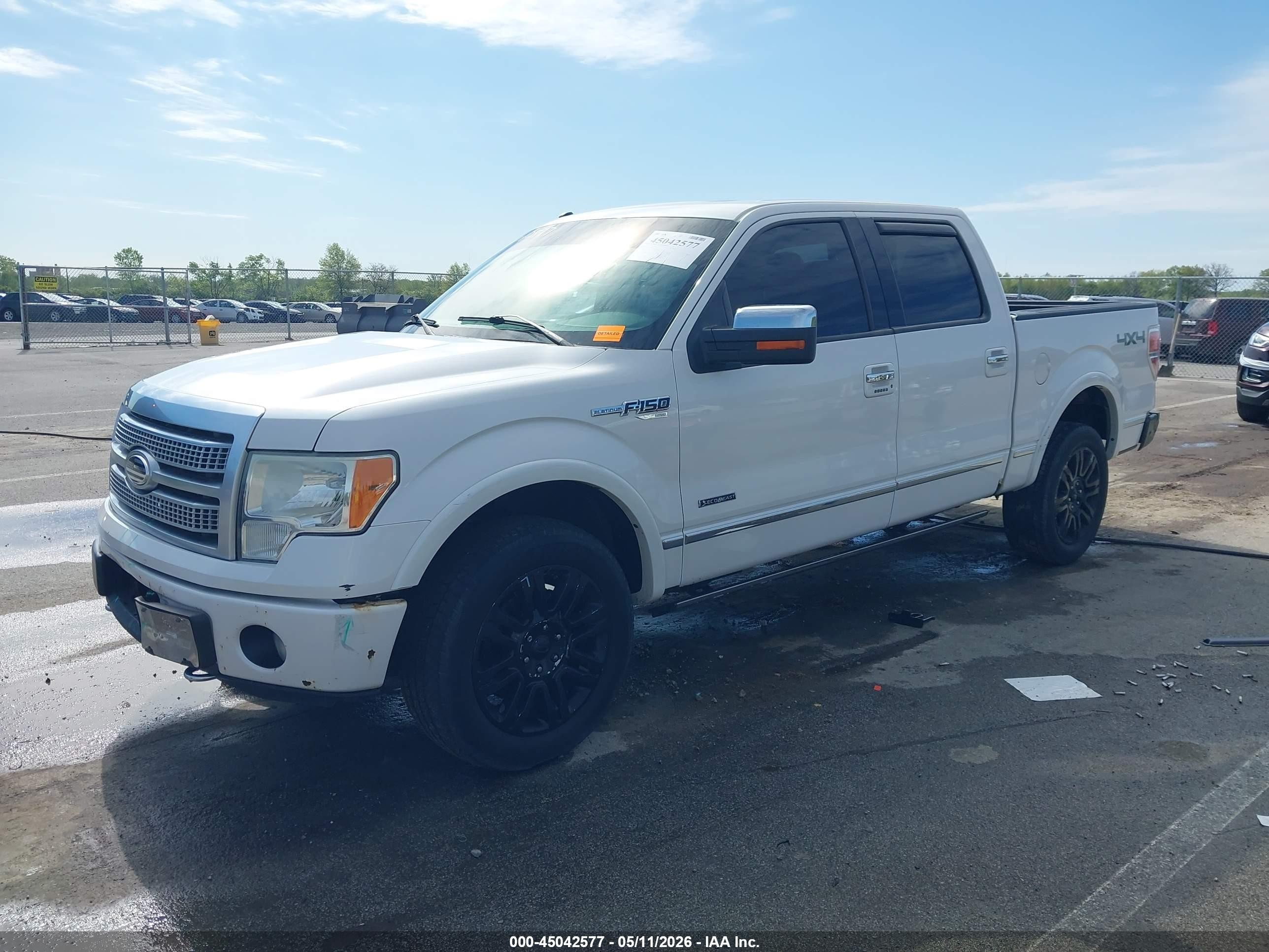 2011 Ford F-150 Platinum Белый vin: 1FTFW1ET2BFA84114