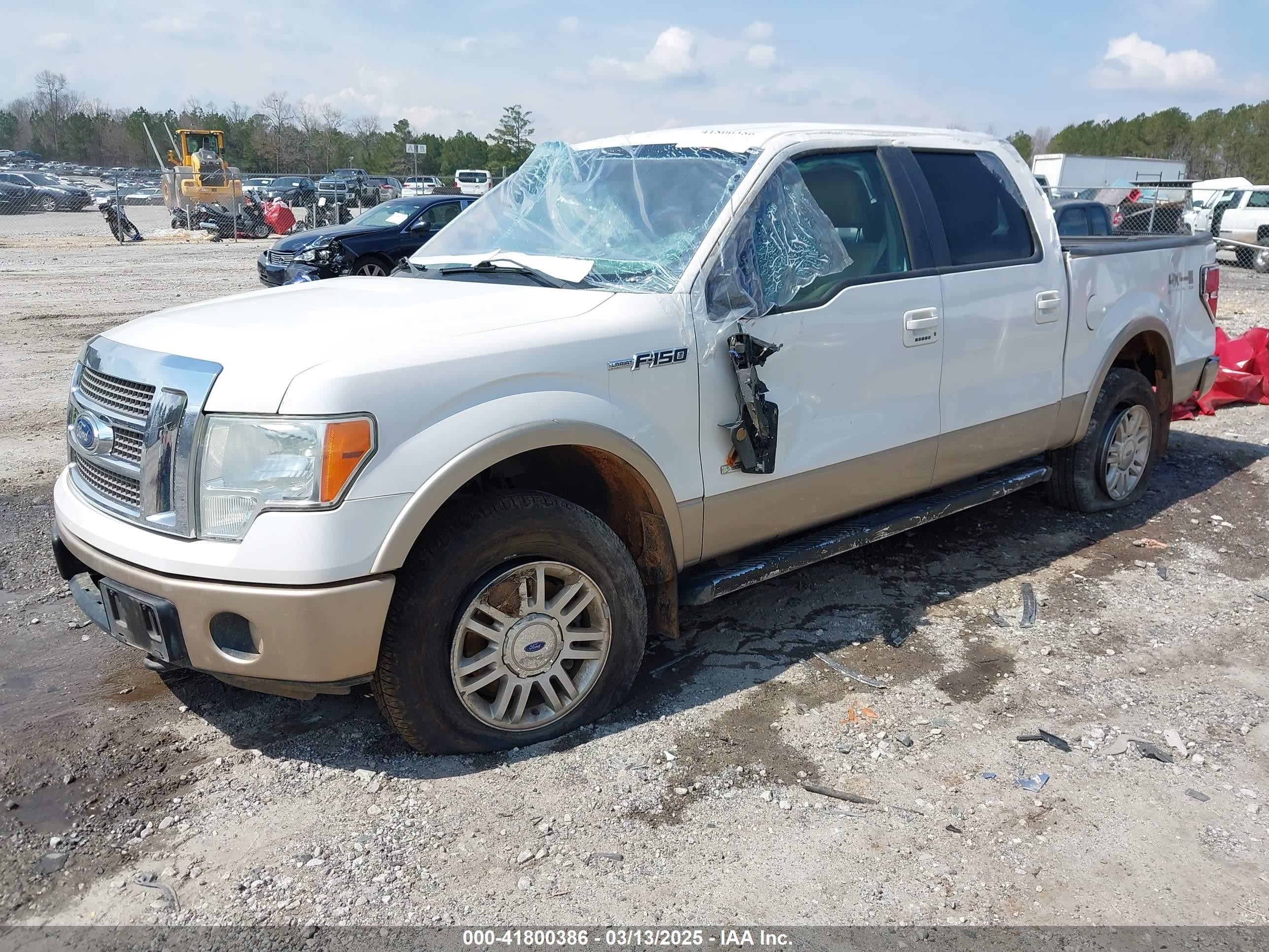 2011 Ford F-150 Lariat White vin: 1FTFW1ET2BFB37040
