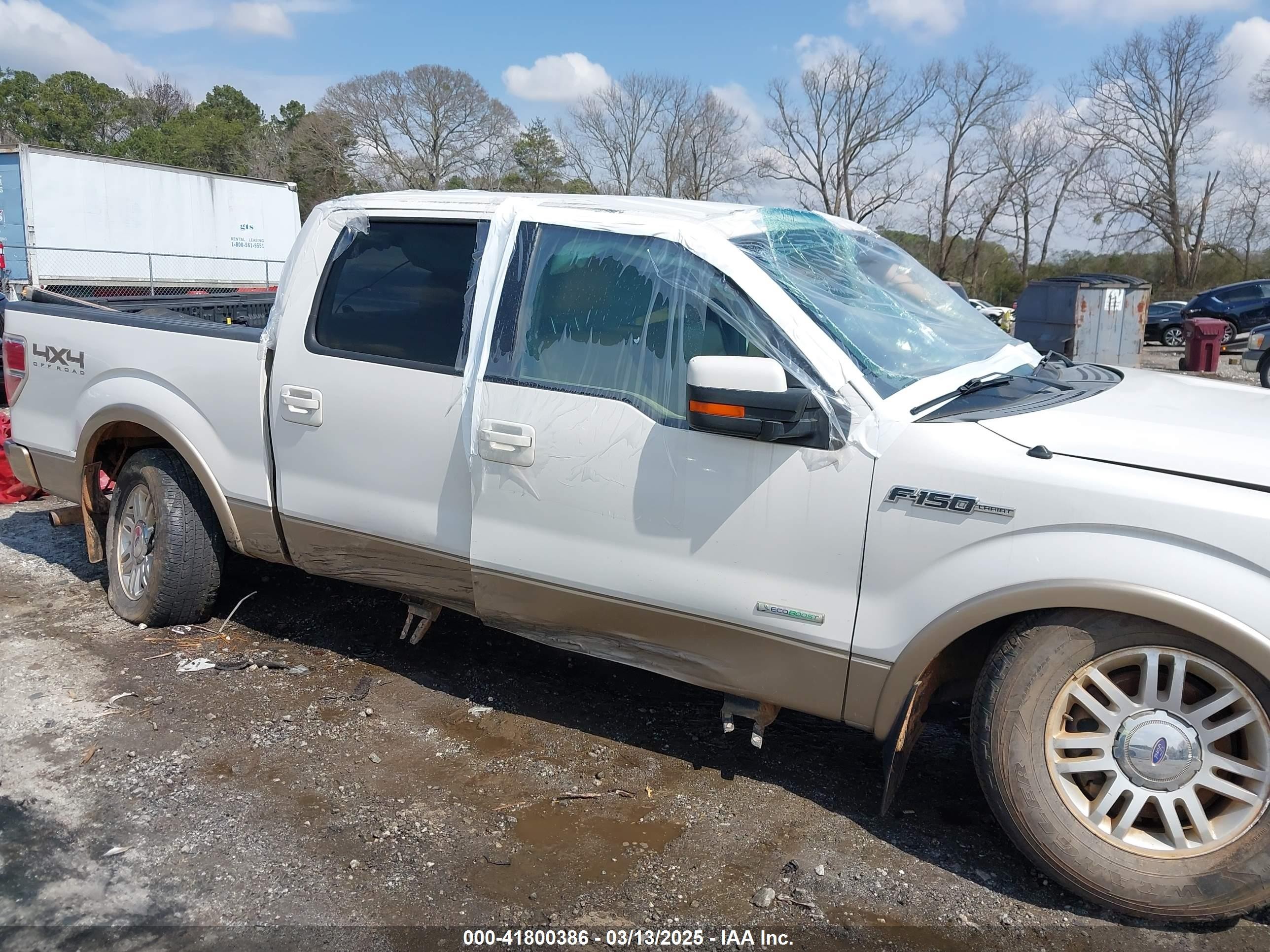 2011 Ford F-150 Lariat White vin: 1FTFW1ET2BFB37040
