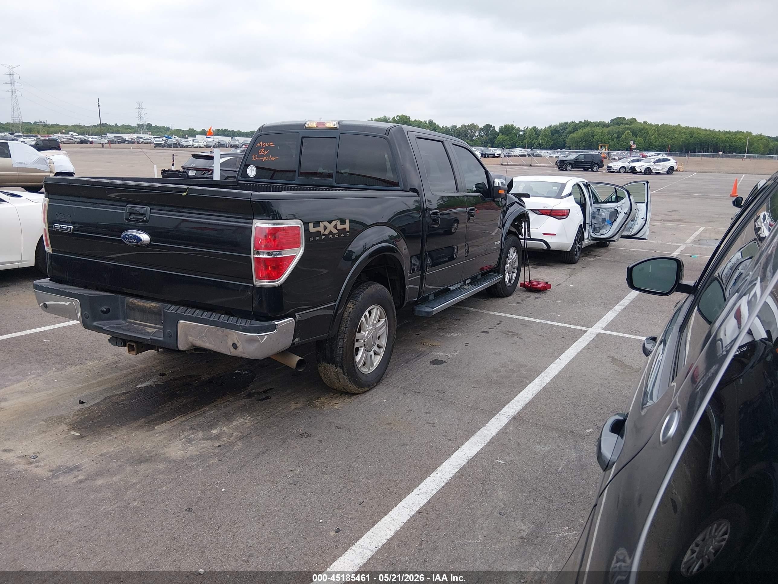 2011 Ford F-150 Lariat Black vin: 1FTFW1ET2BFB68594