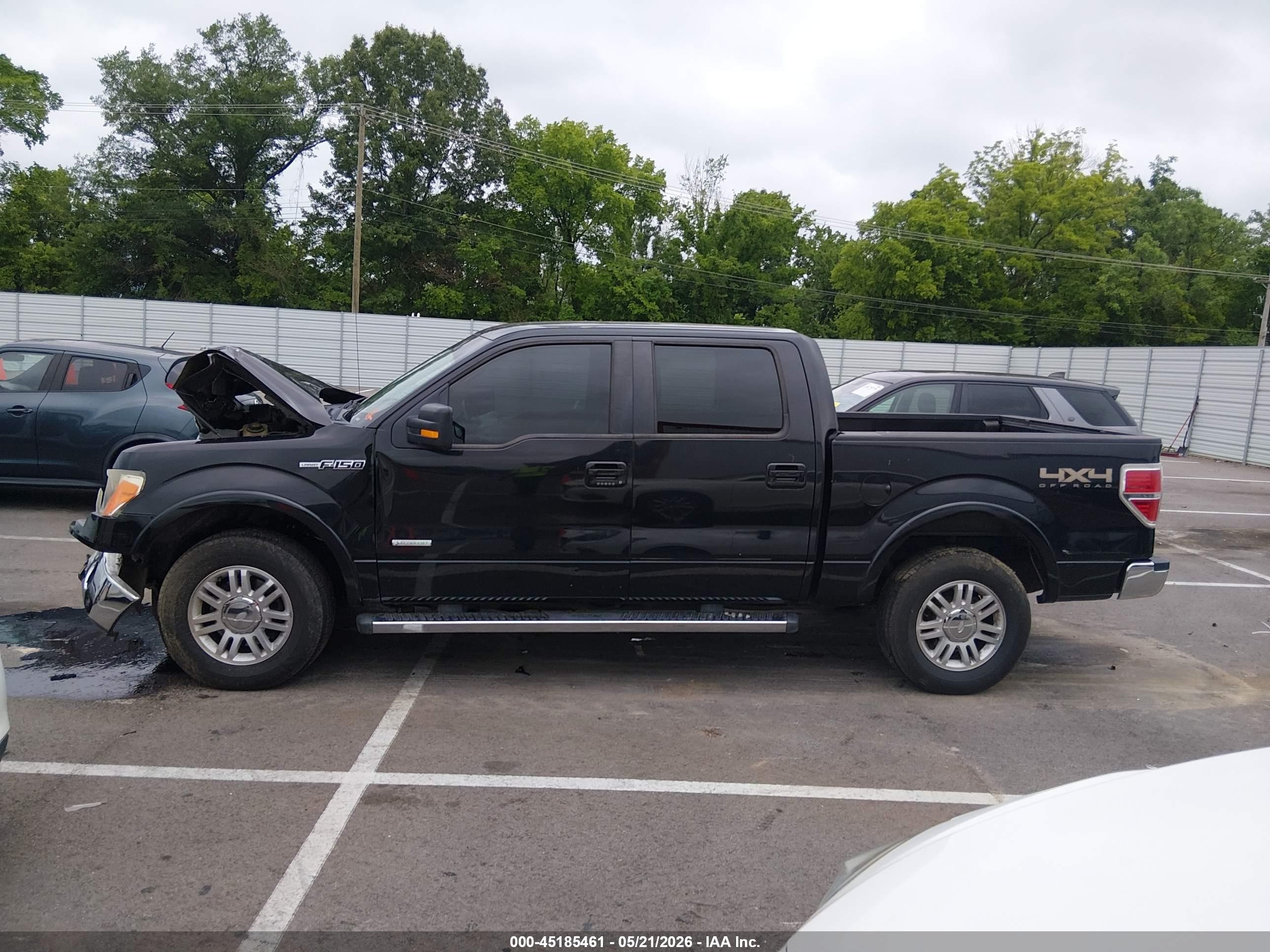 2011 Ford F-150 Lariat Black vin: 1FTFW1ET2BFB68594