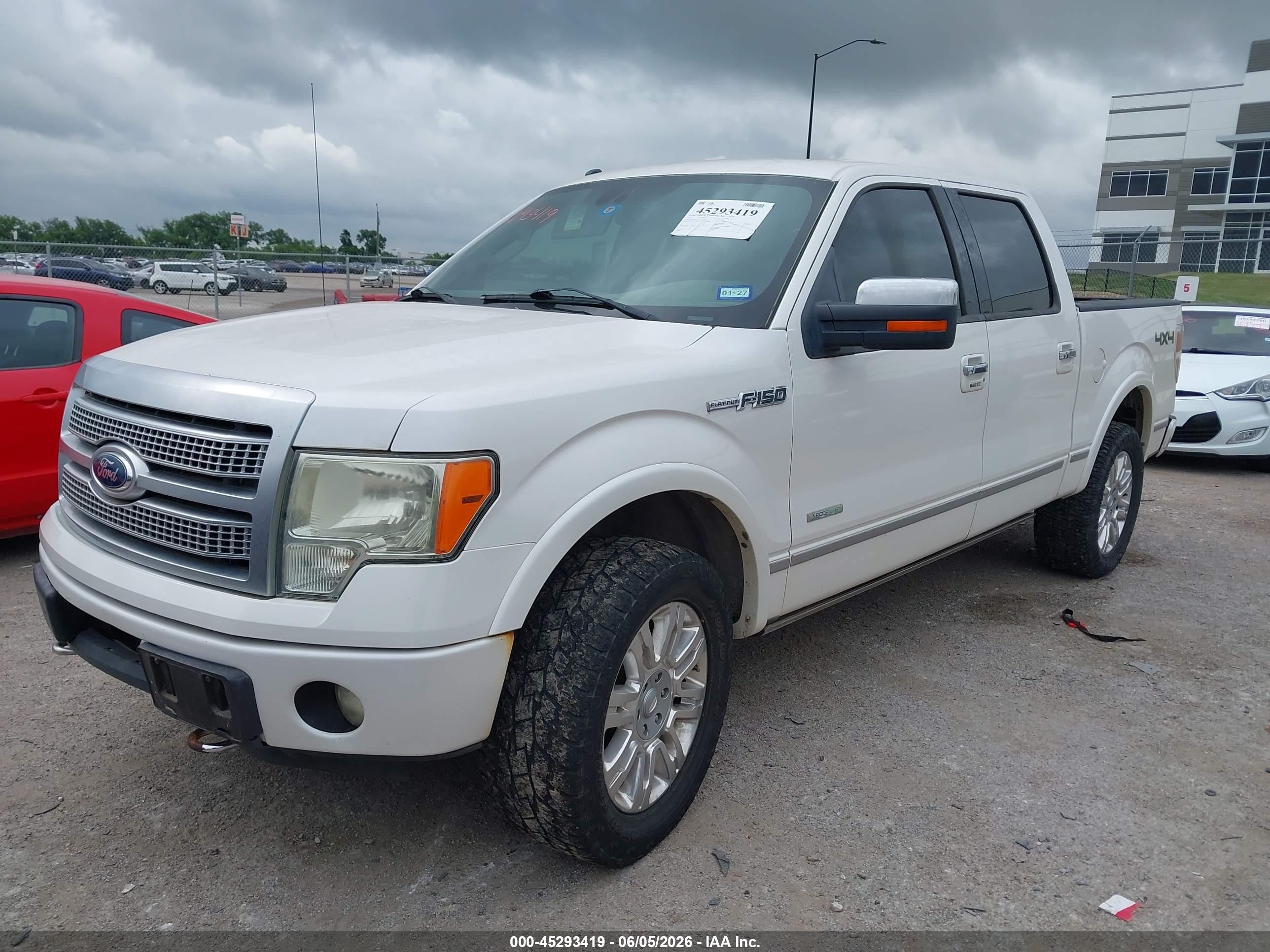 2012 Ford F-150 Platinum White vin: 1FTFW1ET2CFA12783