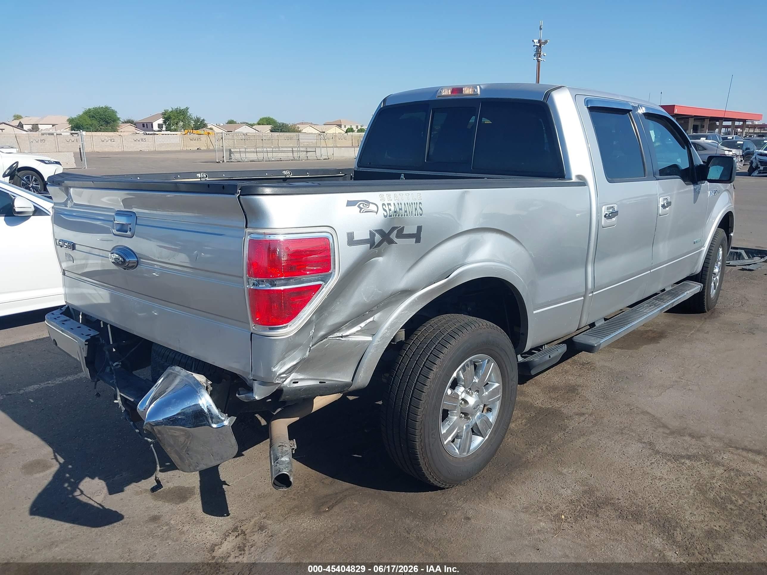 2012 Ford F-150 Lariat Gray vin: 1FTFW1ET2CFA88701