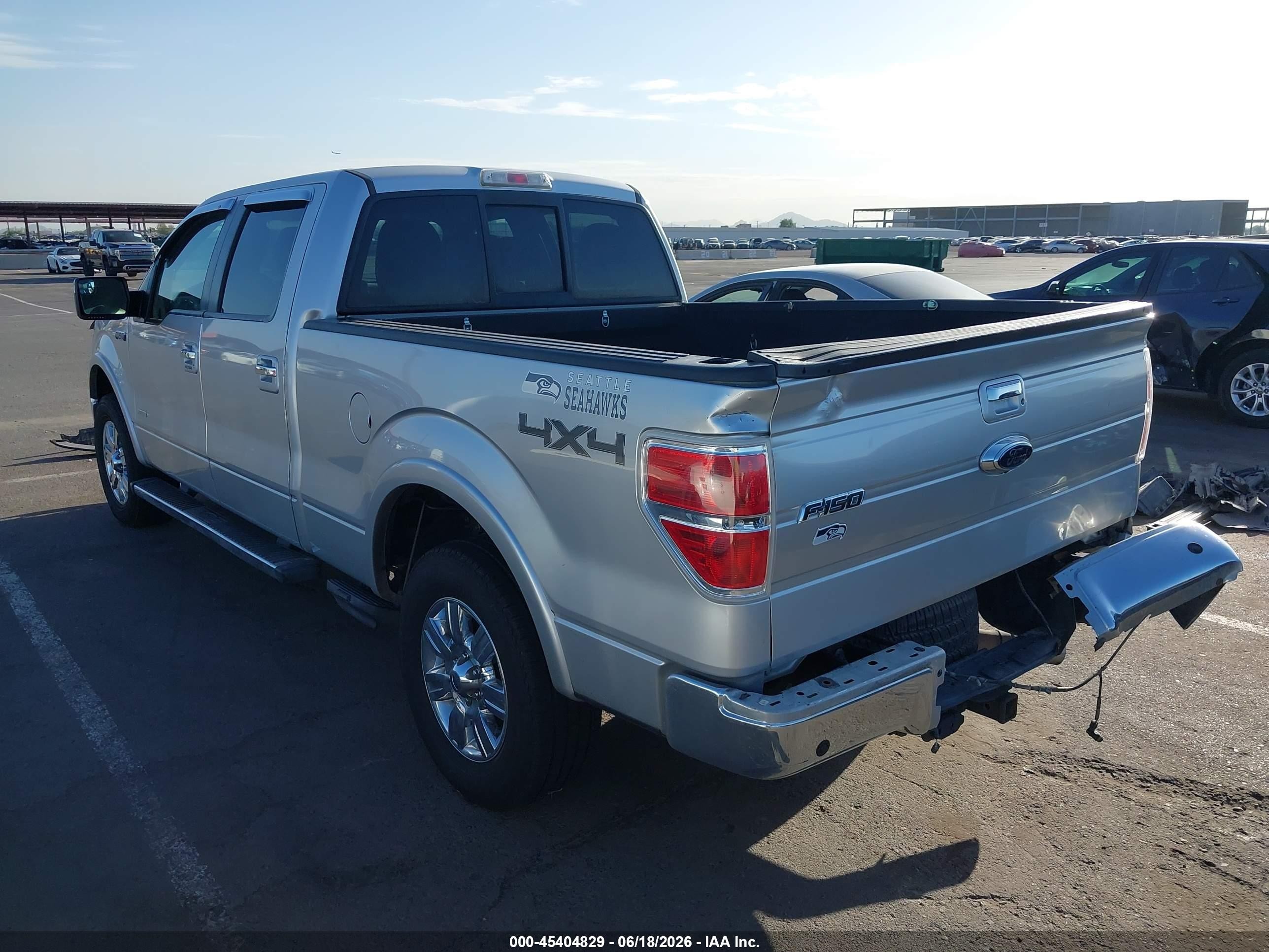 2012 Ford F-150 Lariat Gray vin: 1FTFW1ET2CFA88701
