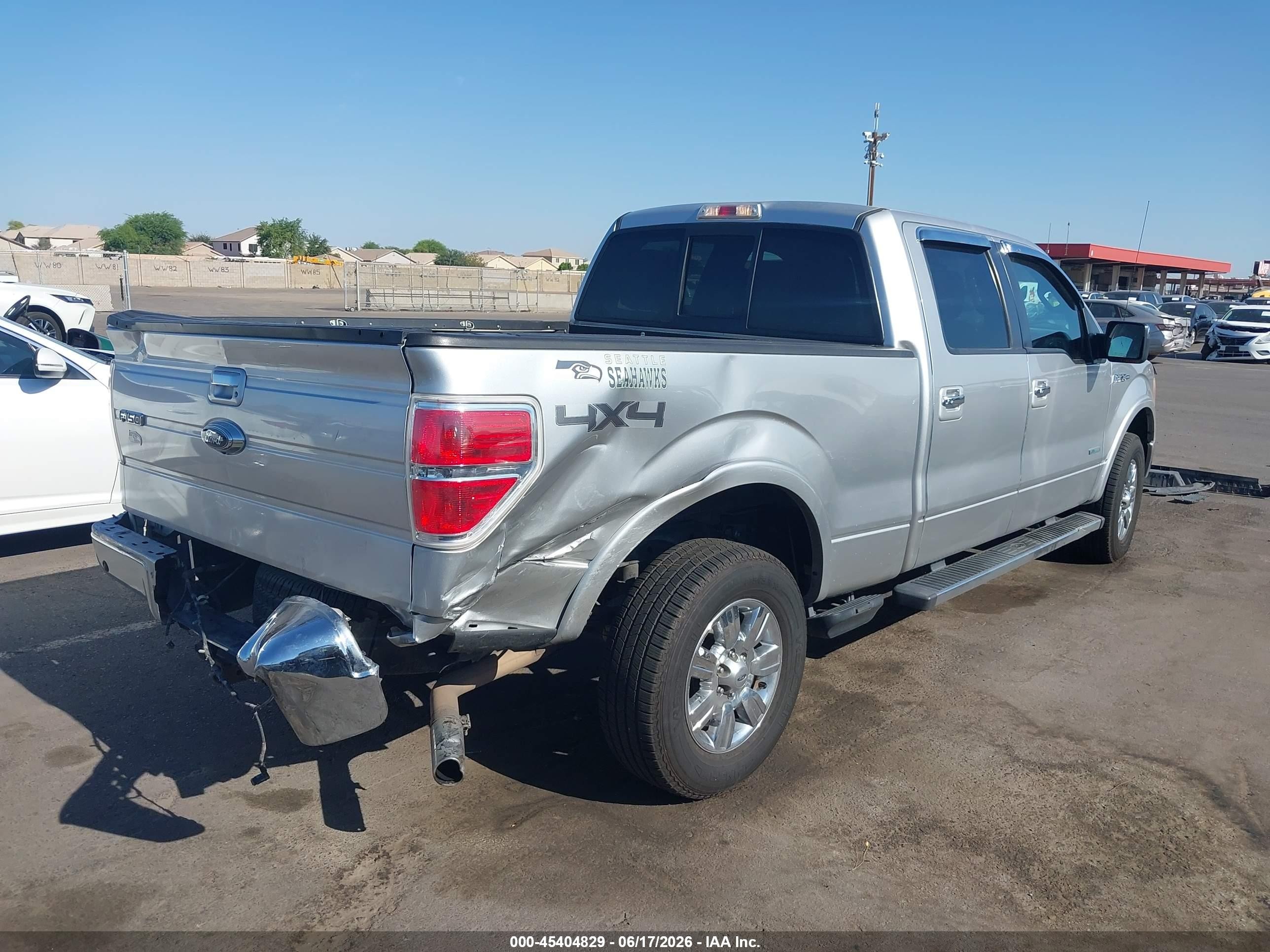 2012 Ford F-150 Lariat Gray vin: 1FTFW1ET2CFA88701