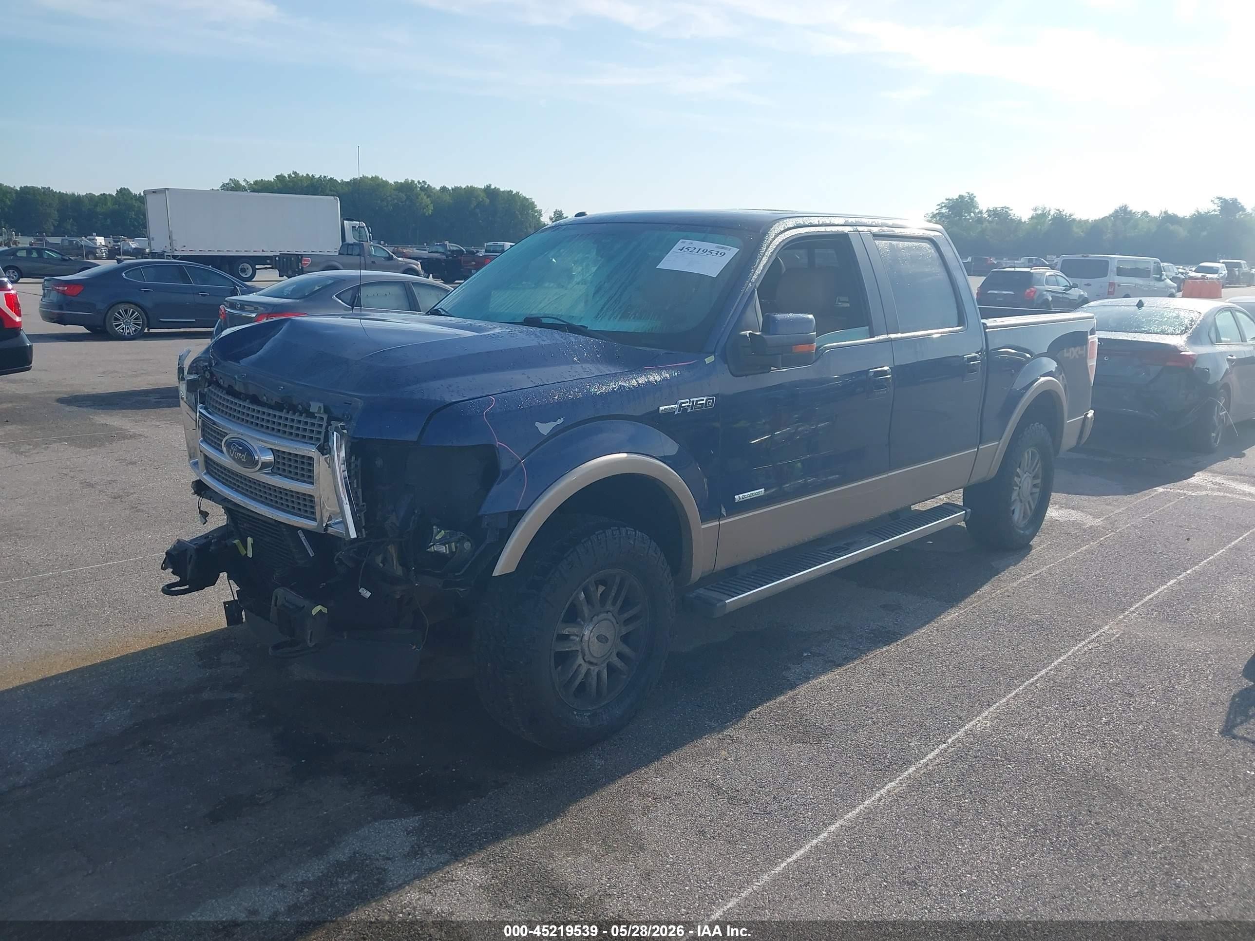 2012 Ford F-150 Lariat Blue vin: 1FTFW1ET2CFC17620