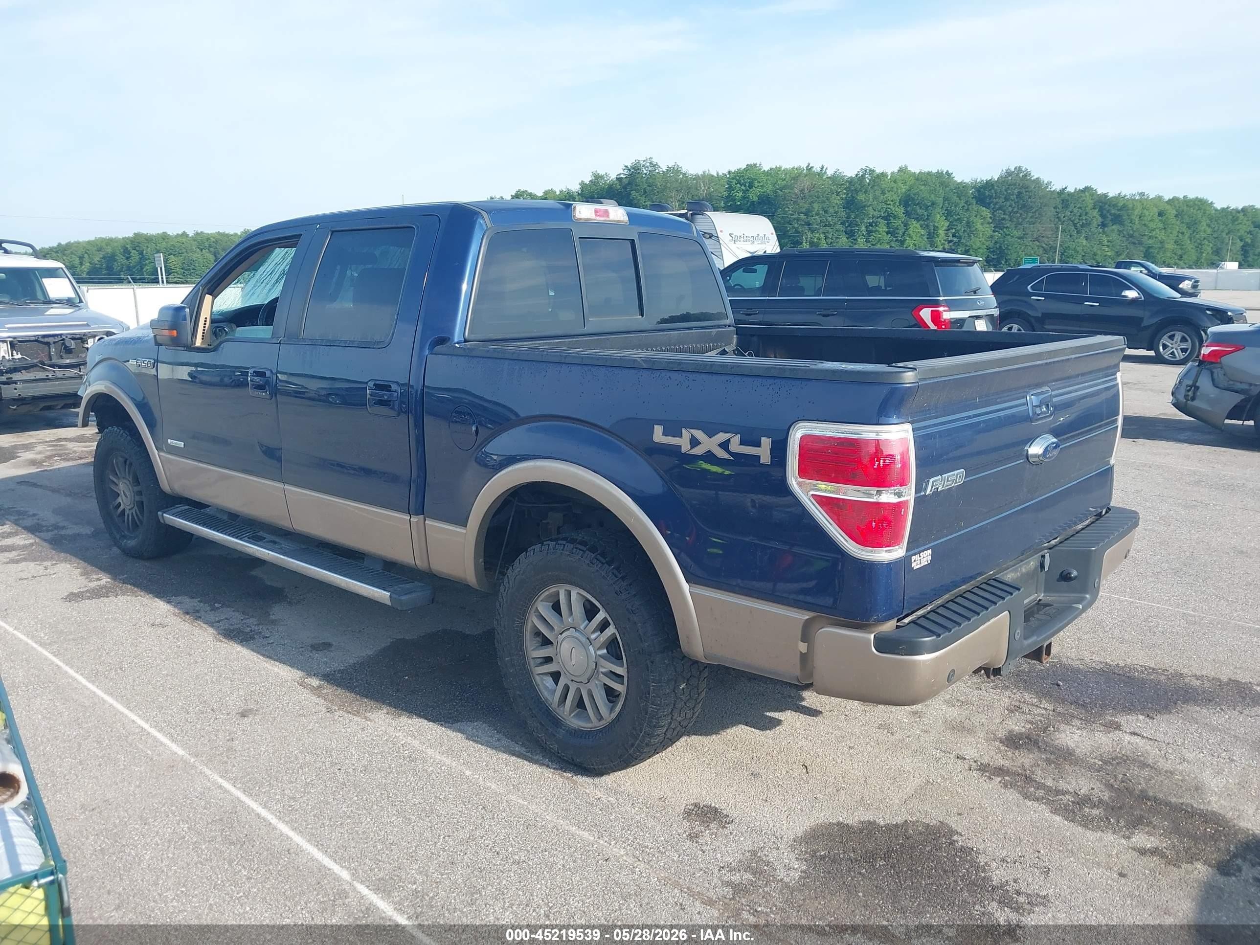 2012 Ford F-150 Lariat Blue vin: 1FTFW1ET2CFC17620