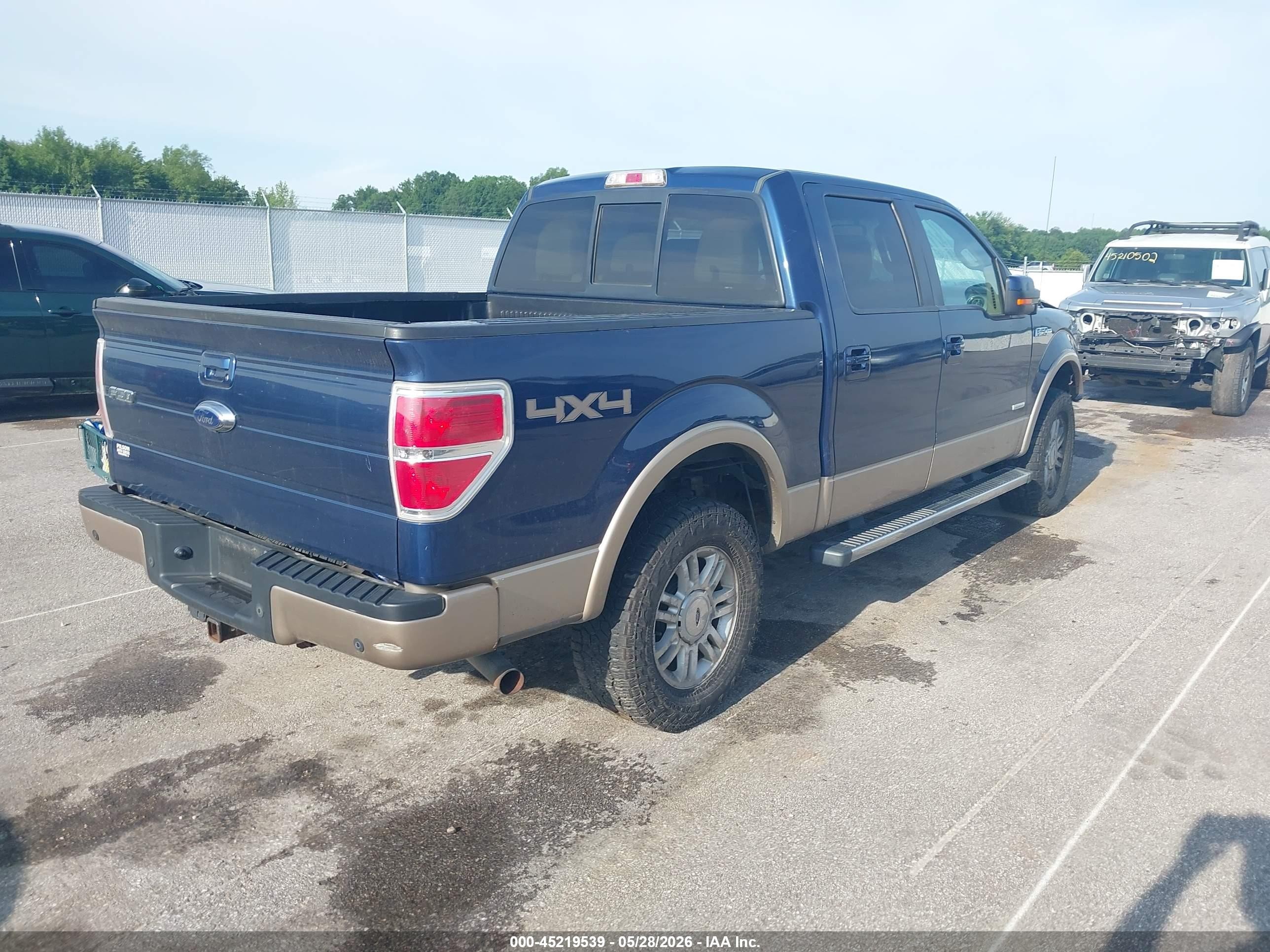 2012 Ford F-150 Lariat Blue vin: 1FTFW1ET2CFC17620