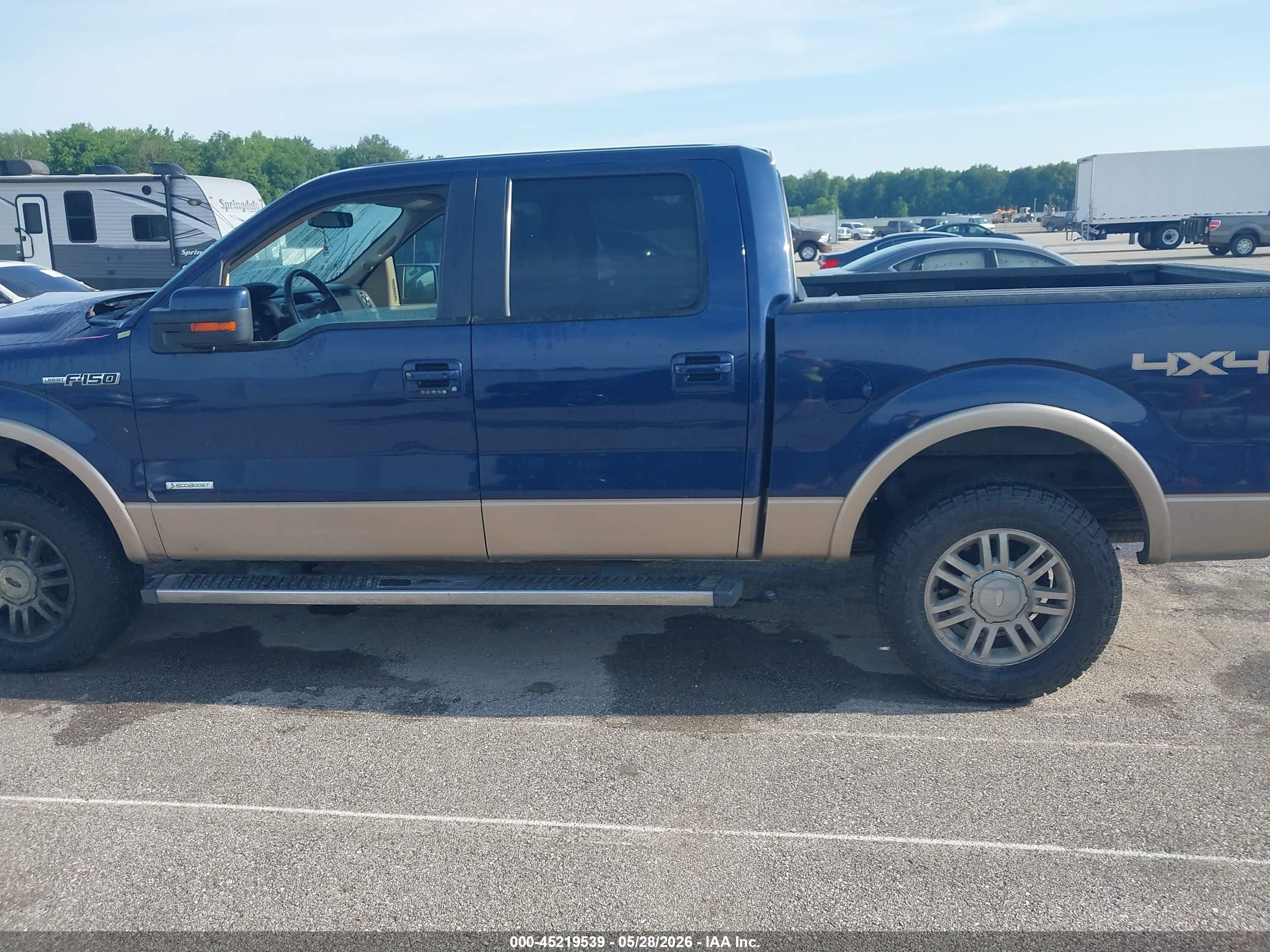 2012 Ford F-150 Lariat Blue vin: 1FTFW1ET2CFC17620
