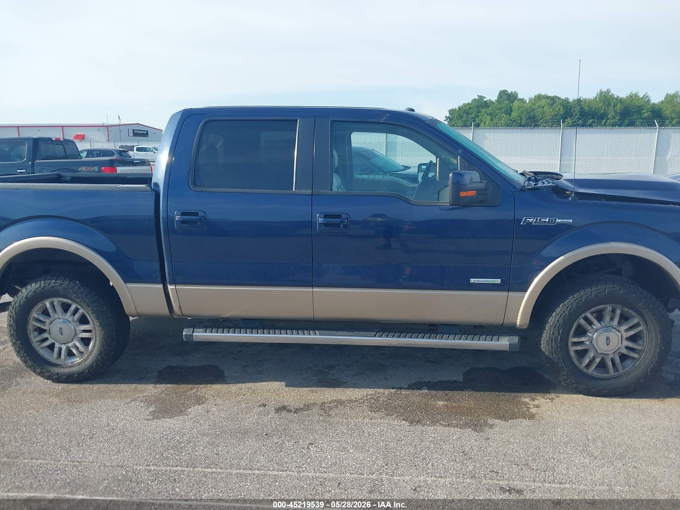 2012 Ford F-150 Lariat Blue vin: 1FTFW1ET2CFC17620