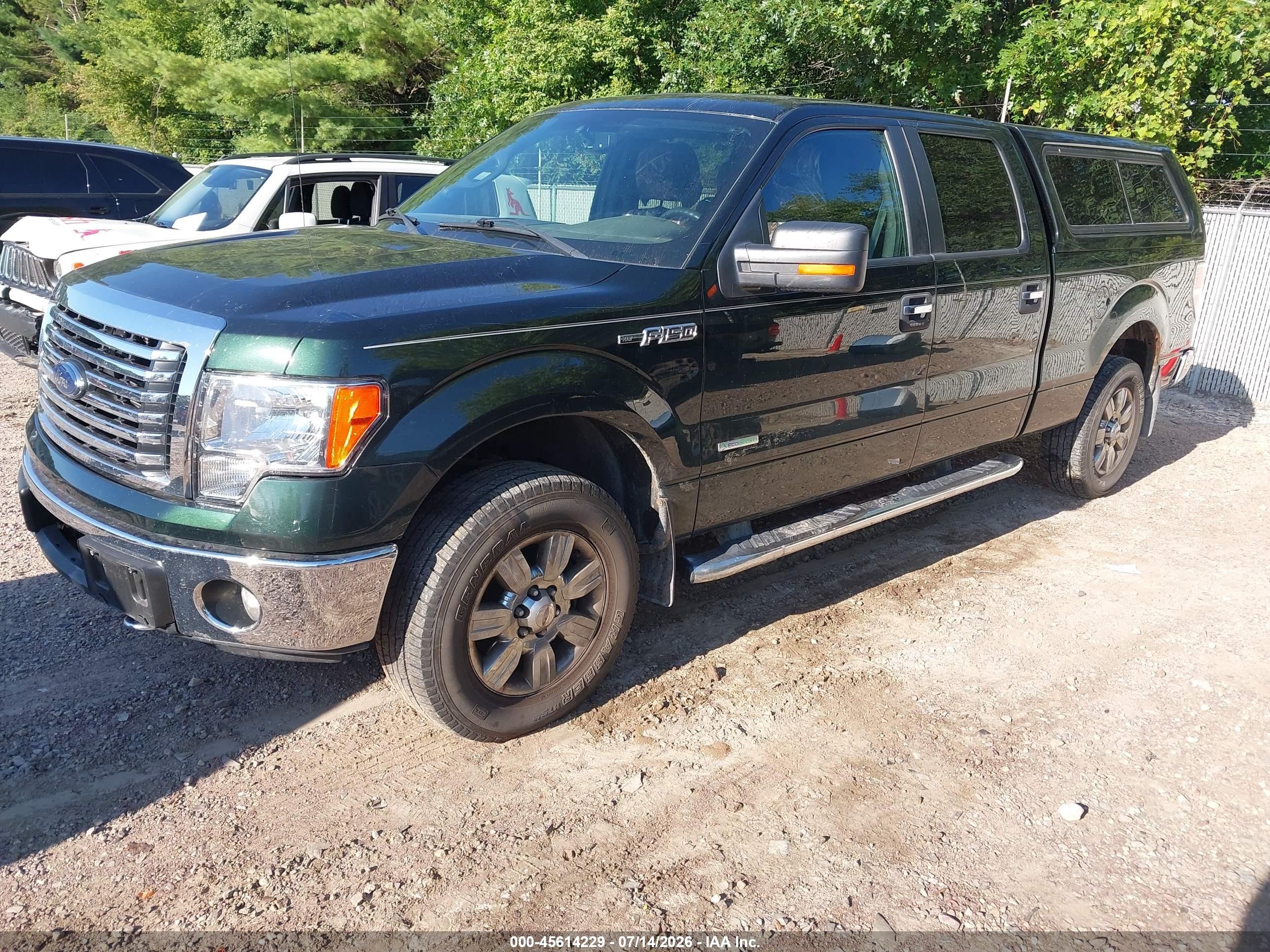 2012 Ford F-150 Xlt Green vin: 1FTFW1ET2CFD05213