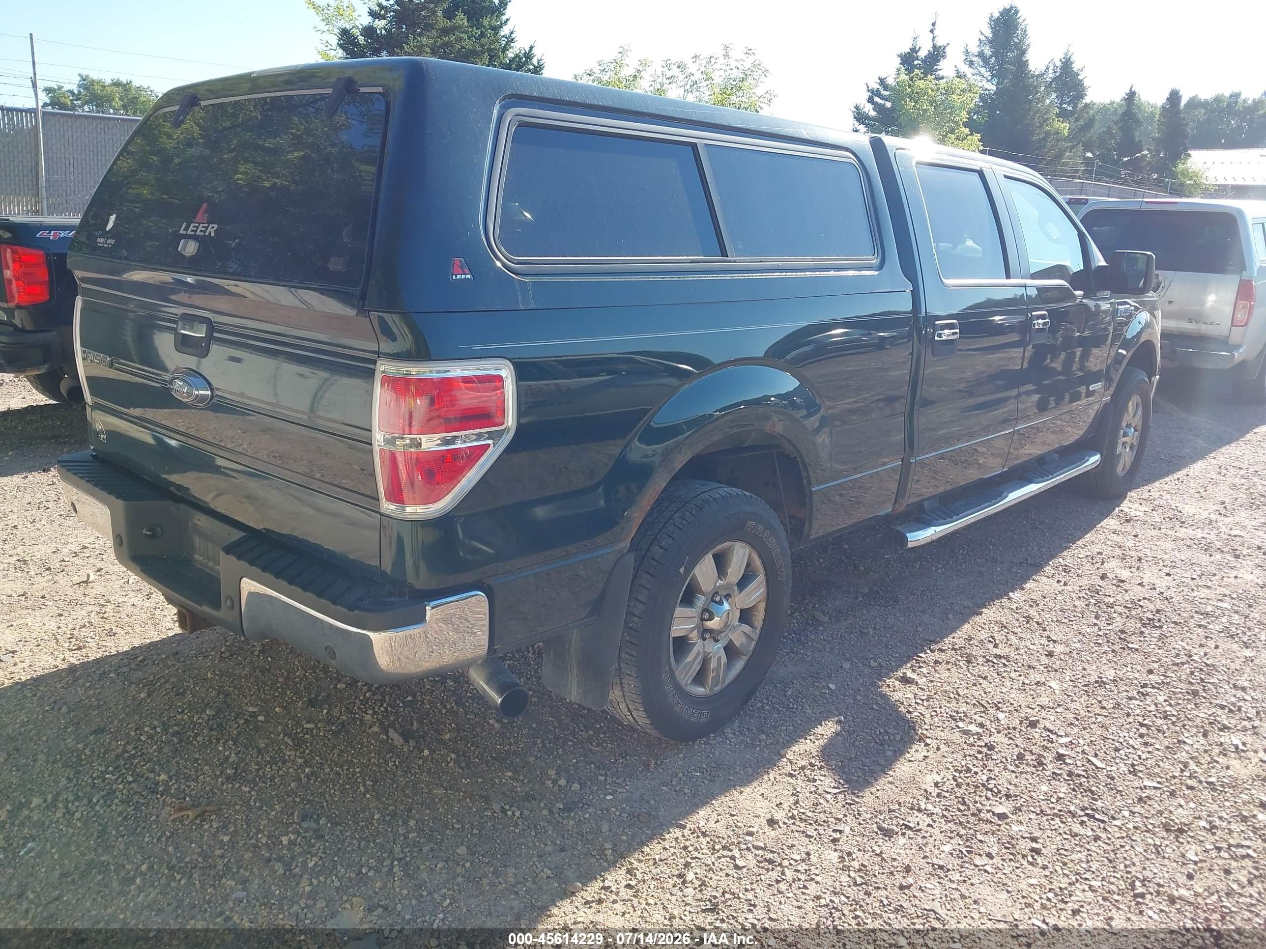 2012 Ford F-150 Xlt Green vin: 1FTFW1ET2CFD05213