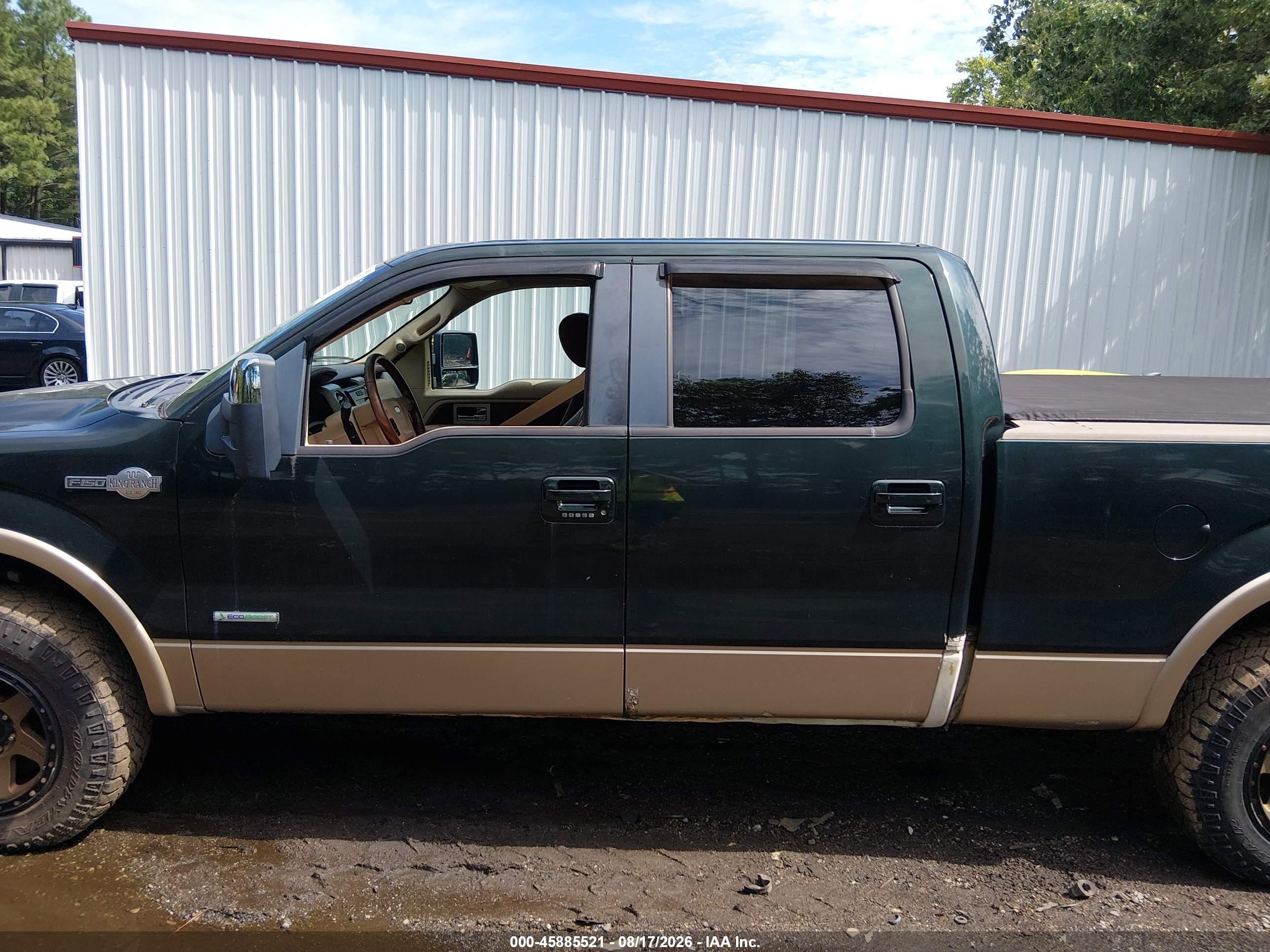 2012 Ford F-150 King Ranch Green vin: 1FTFW1ET2CKD42057