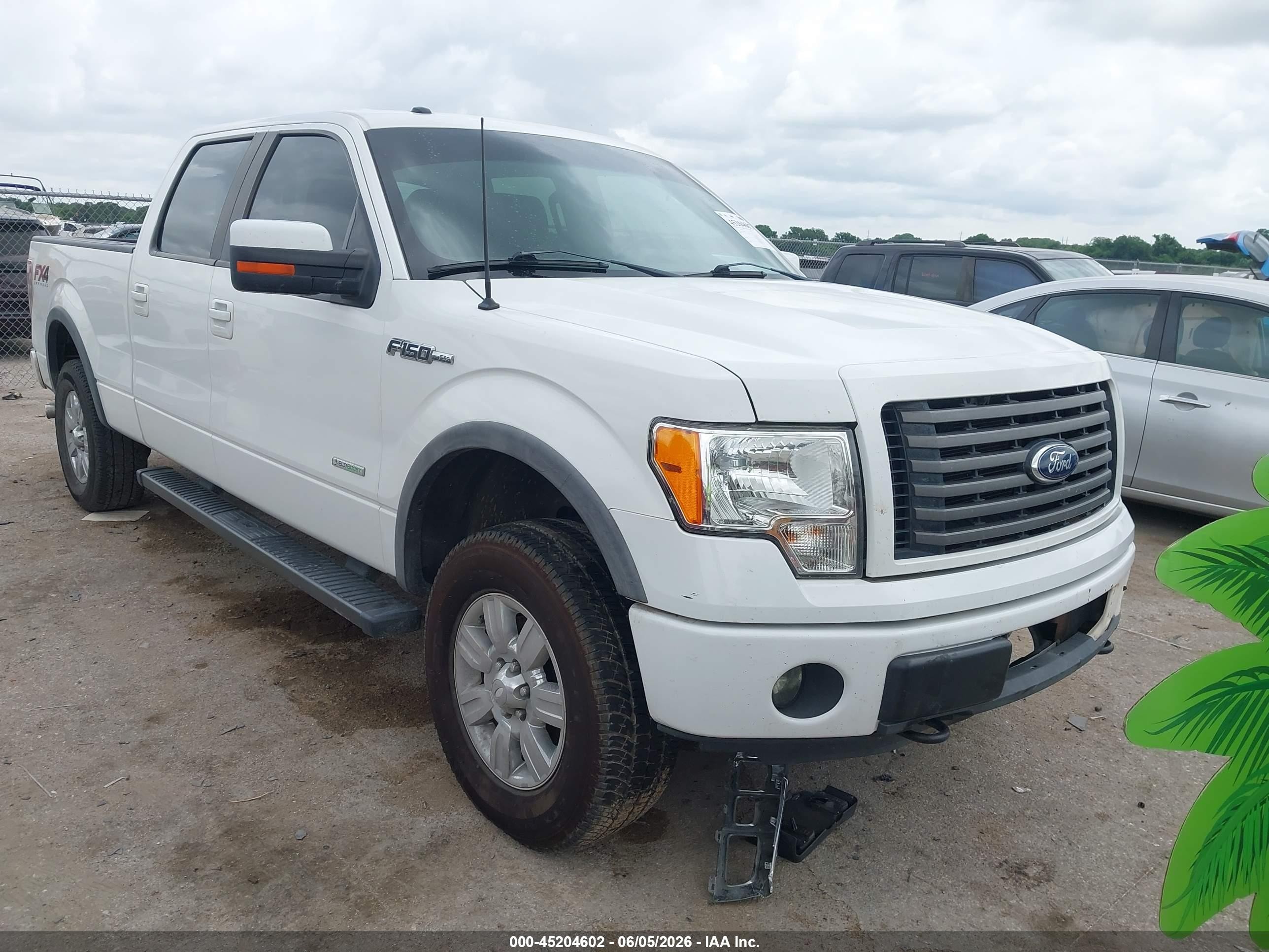 2012 Ford F-150 Fx4 White vin: 1FTFW1ET2CKD57514